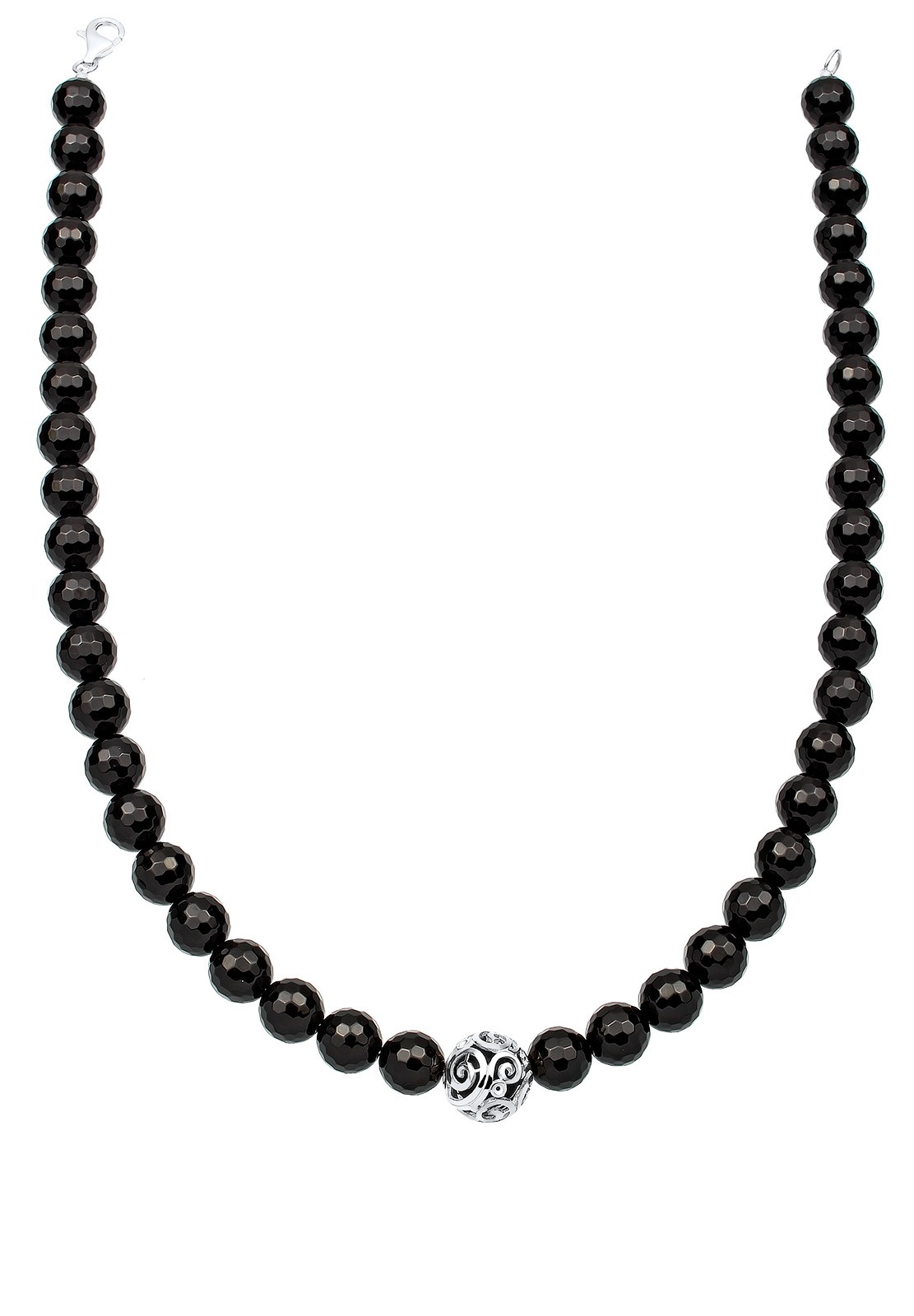 Elli Silberkette »Halskette Ornament Onyx Schwarz 925 Sterling Silber«