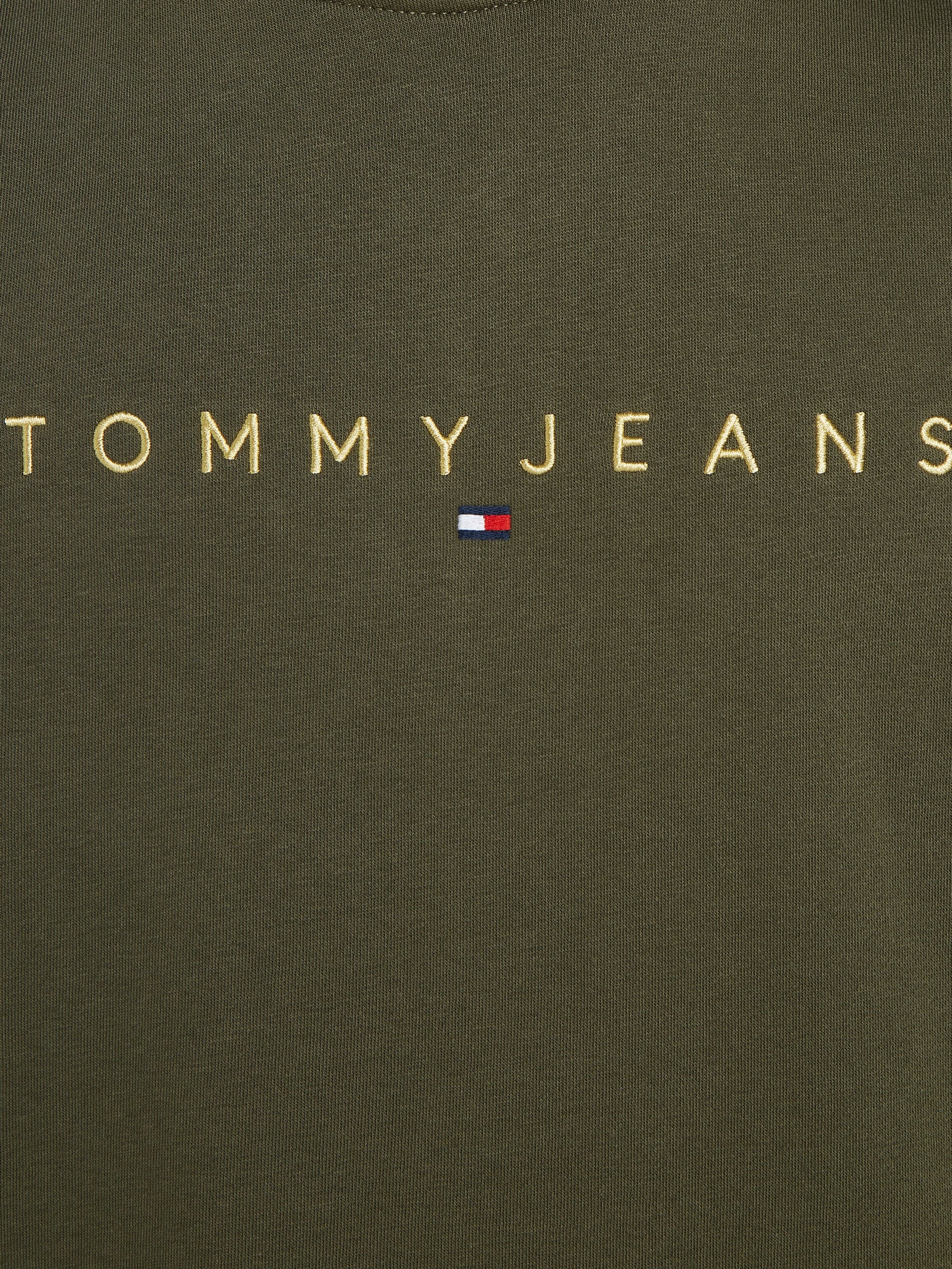 Tommy Jeans Sweatshirt »TJM REG LINEAR GOLD HOOD EXT«, besticktes Markenlogo auf Brusthöhe