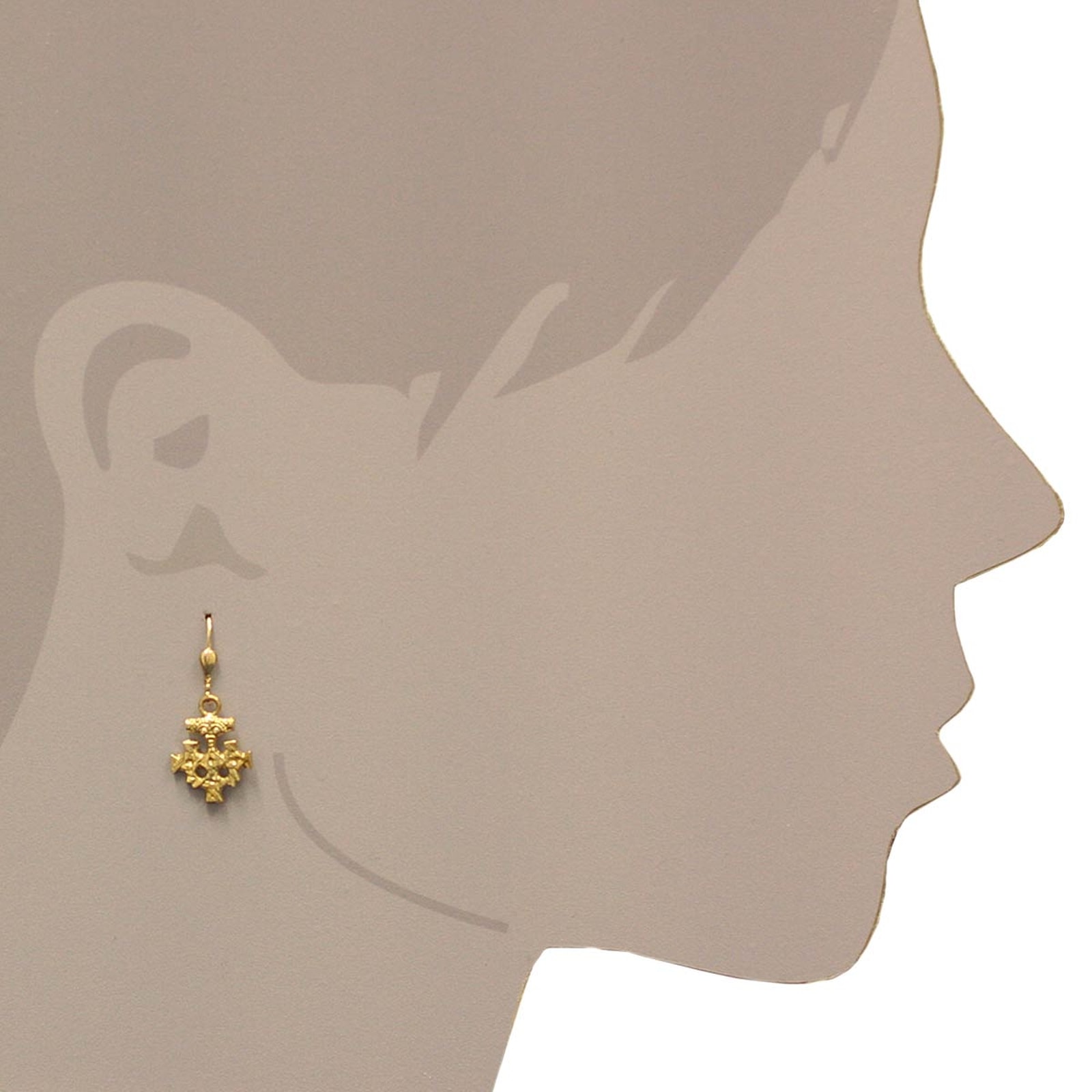 OSTSEE-SCHMUCK Paar Ohrhänger »- Hiddensee 15 x 13 mm - Gold 333/000 -,«