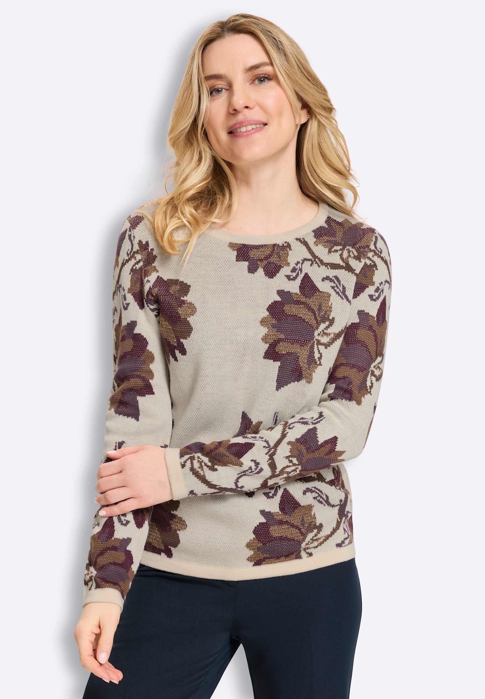 Sieh an! Strickpullover »Jacquard-Pullover Jacquard-Pullover«