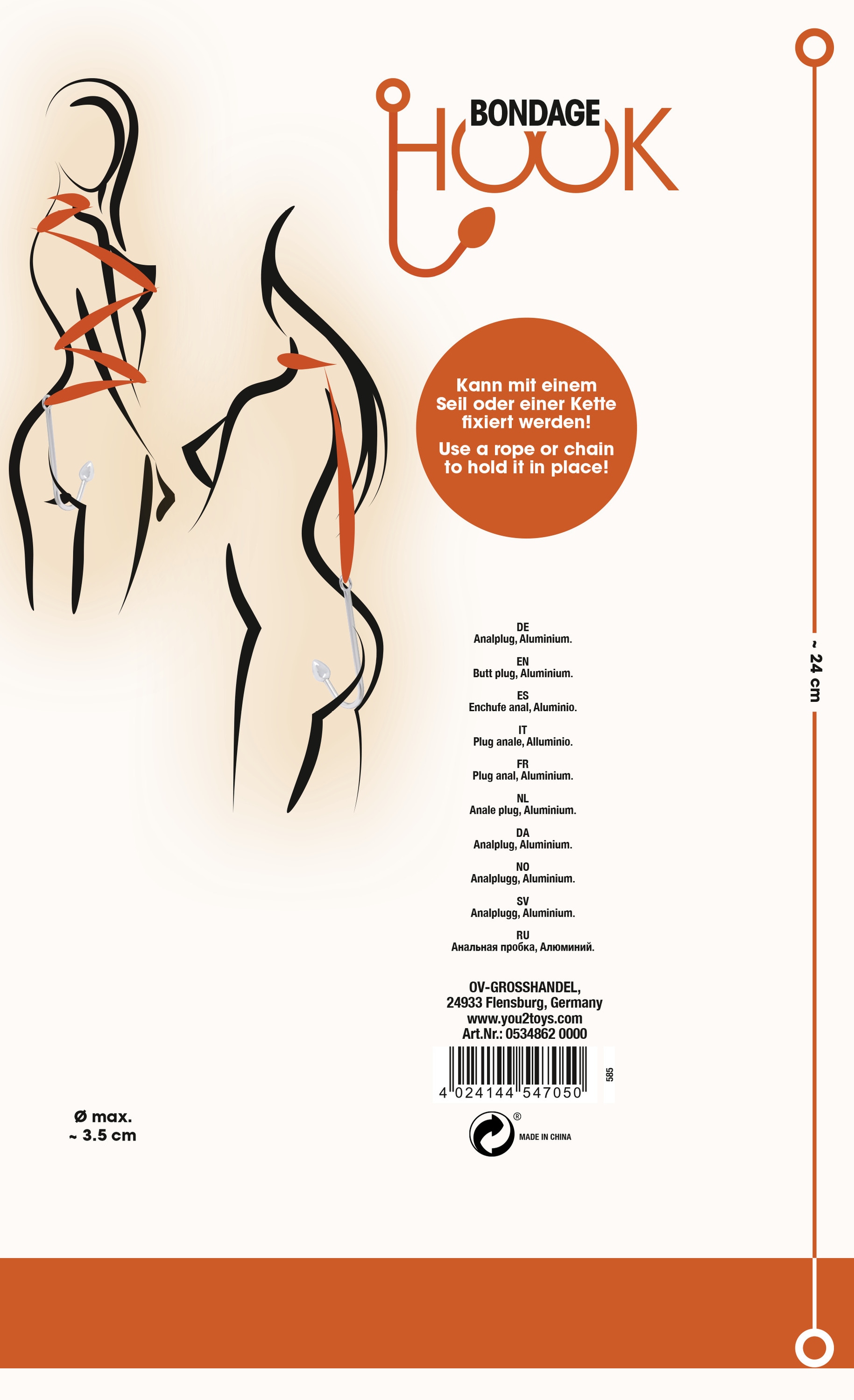 You2Toys Anal-Stimulator »Analplug mit Haken Bondage Hook« ()