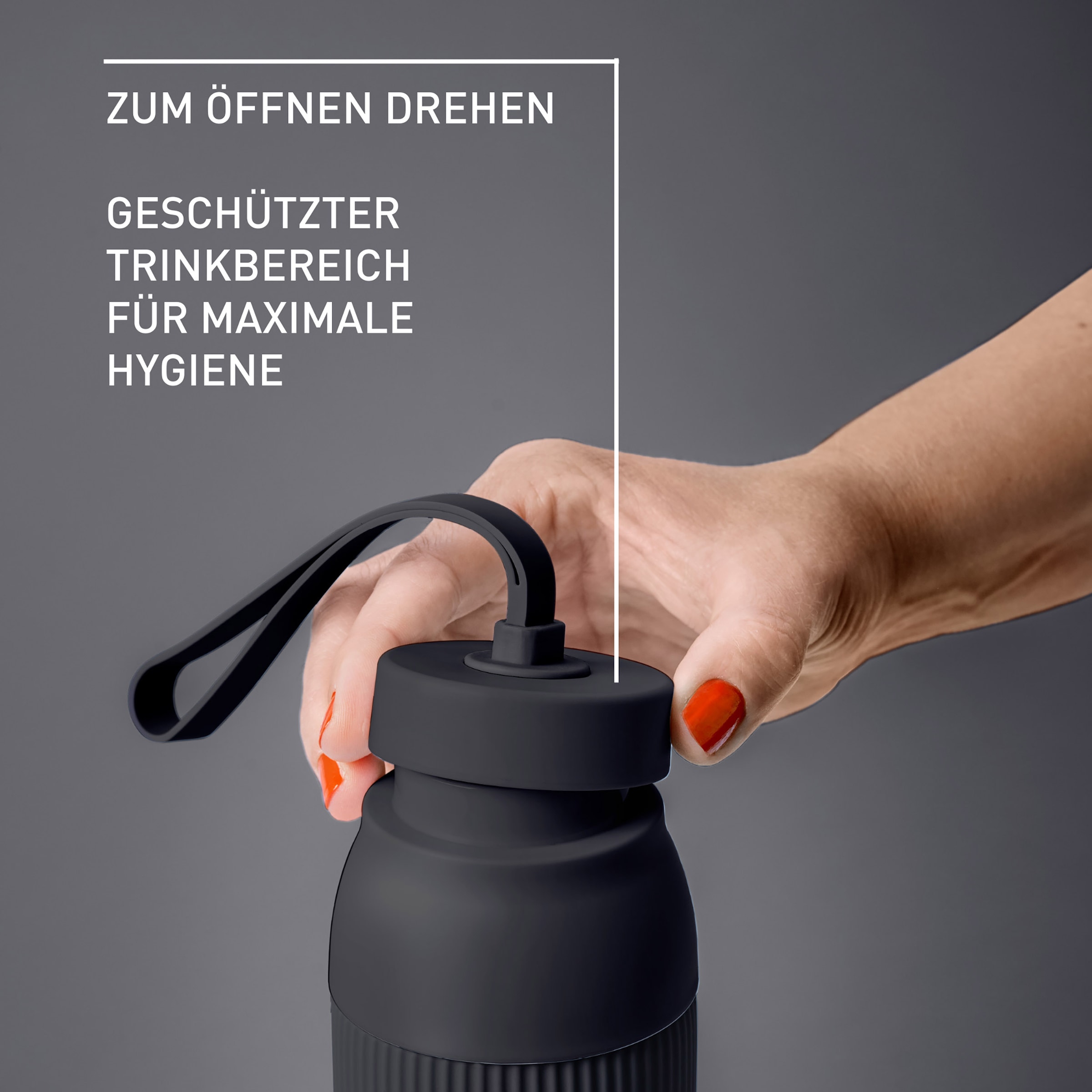 Emsa Isolierflasche »beYou Twist« mit integriertem Sieb und Trageband, 100% dicht, spülmaschinengeeignet