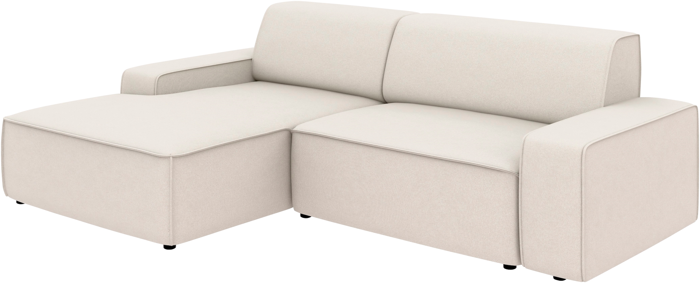 TRENDMANUFAKTUR Ecksofa »Graz, wahlweise mit Sitzvorschub und Bettkasten, L-Form, Breite 246 cm« in Cord-, haustierfreundlichem LEO Struktur- oder LUMOS-3D-Bezug