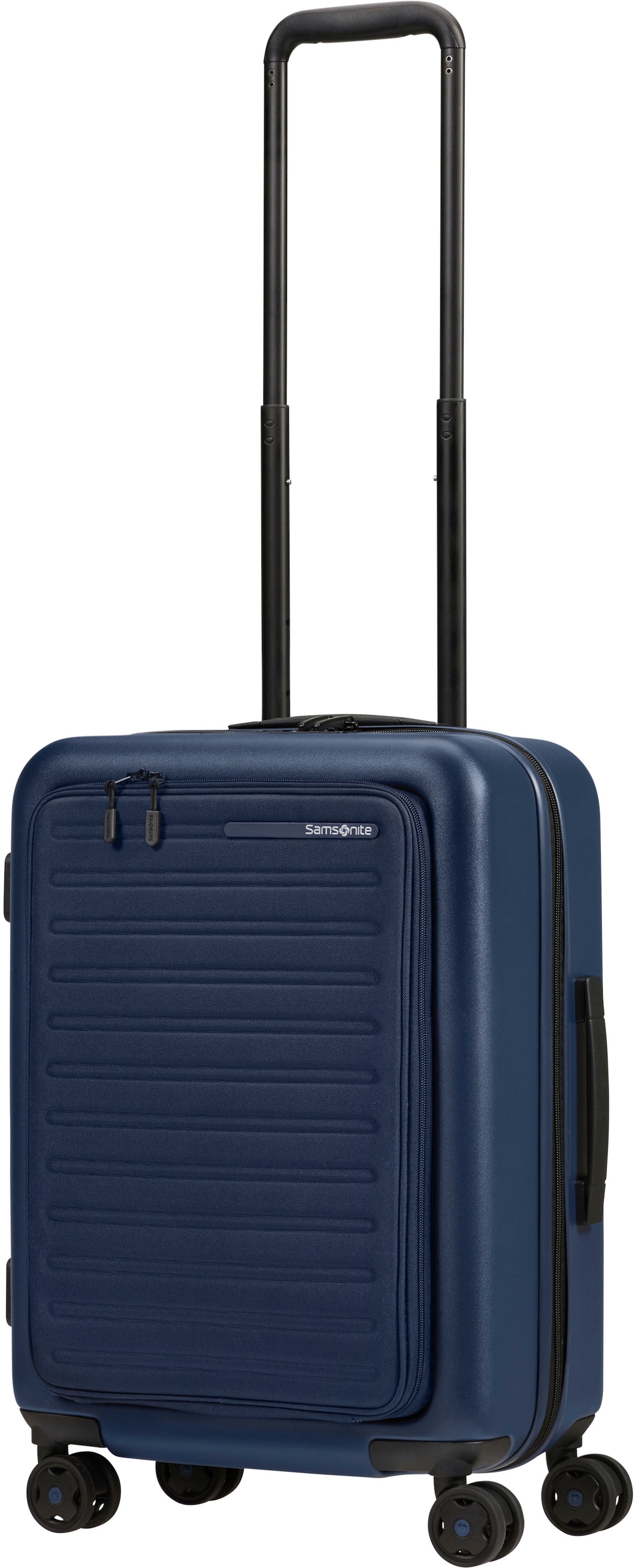 Samsonite Hartschalen-Trolley »STACKD 55«, 4 St. Rollen, Handgepäckkoffer Reisekoffer Reißverschluss-Laptopfach USB-Schleuse