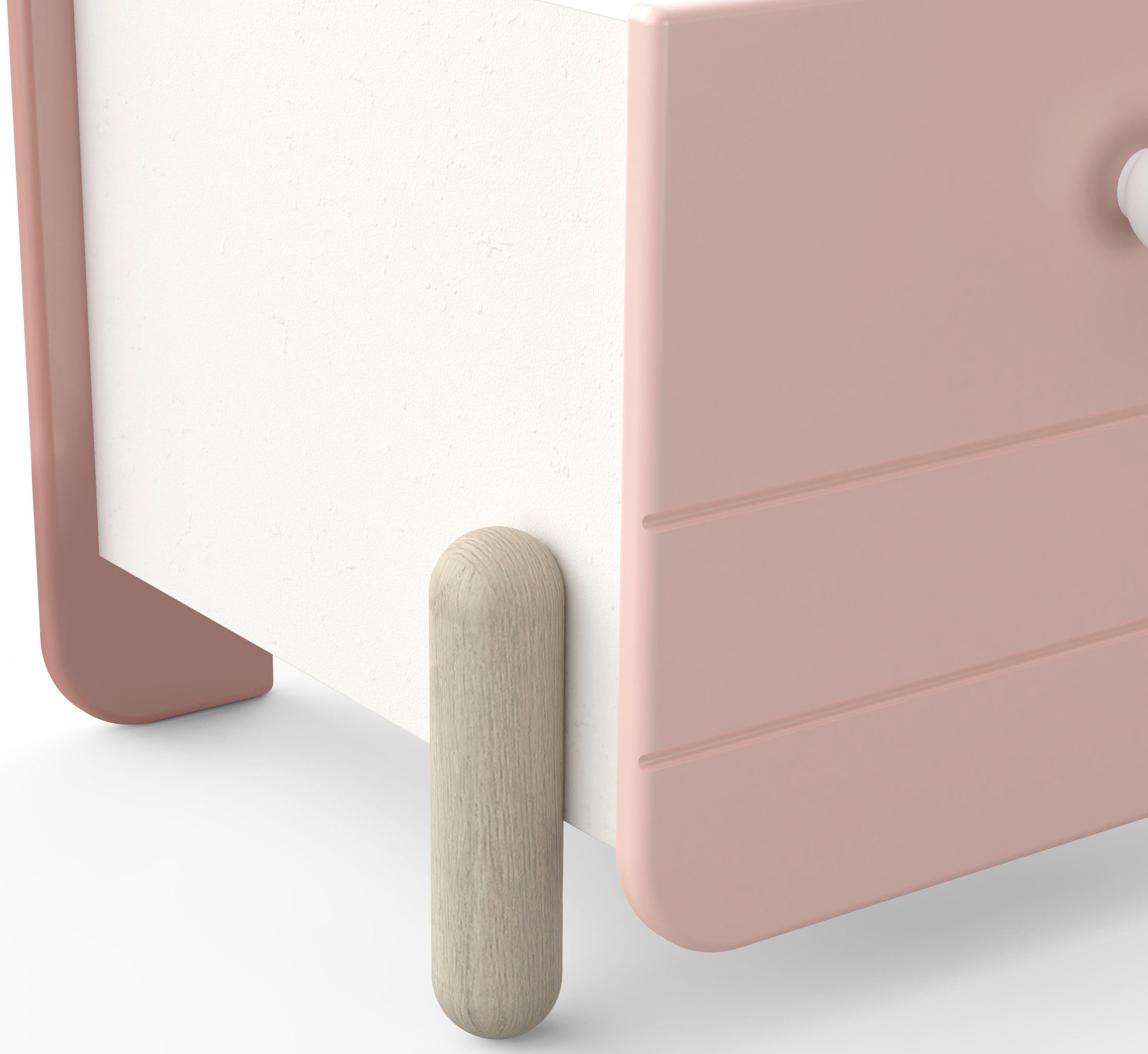 Demeyere GROUP Nachtkommode »Jade«, Schublade mit Rollenauszügen, Runde Knopfgriffe mit Roségold-Finish