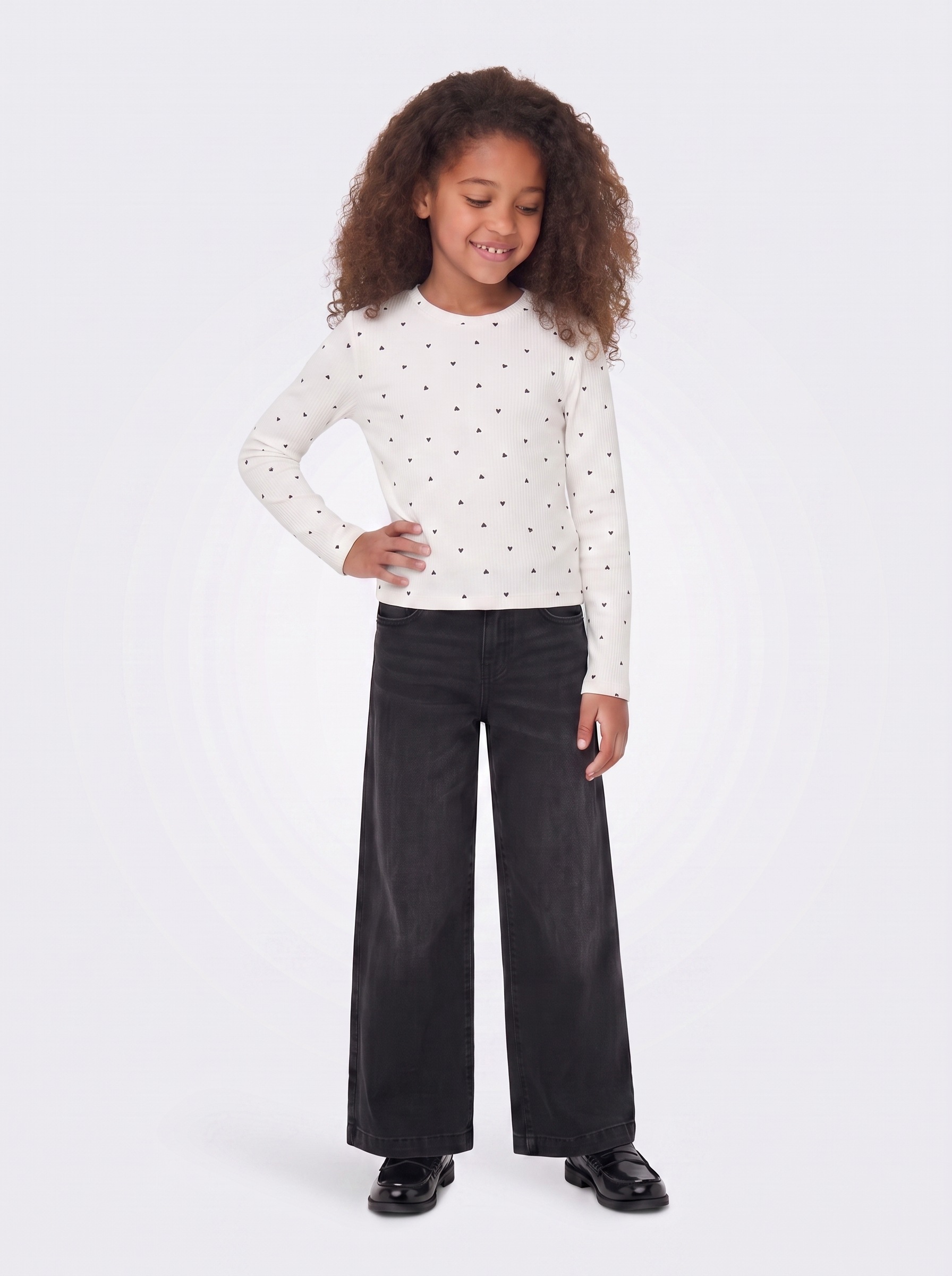 KIDS ONLY Langarmshirt »KOGBELLA LIFE AOP L/S TOP JRS NOOS« Baumwollmischung, figurbetont