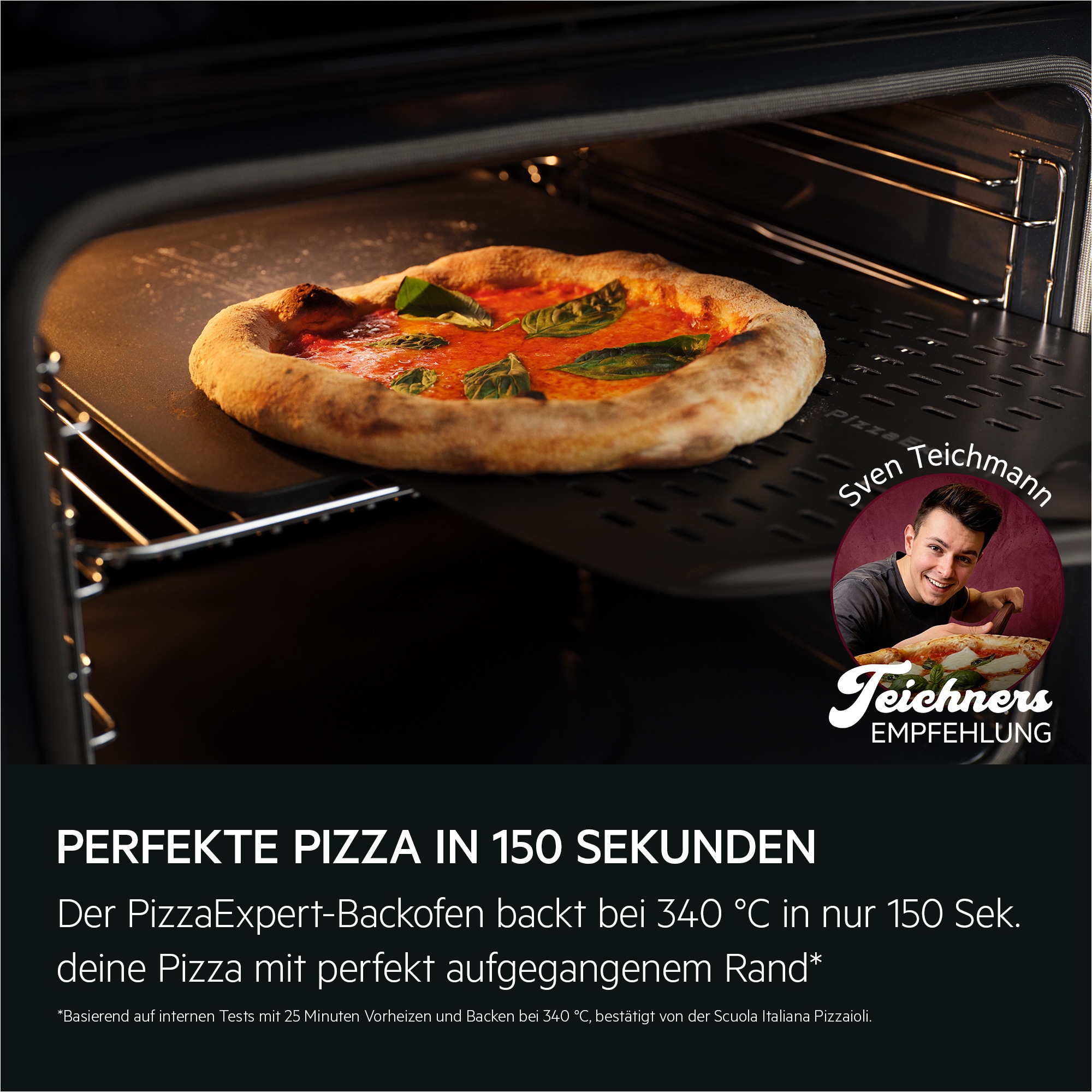 AEG Pyrolyse Backofen 7000 »TX7PB62WSB« mit Pyrolyse-Selbstreinigung Pizza-Ofen: Pizza in 150 Sek. – bei 340 °C wie im Restaurant zu Hause