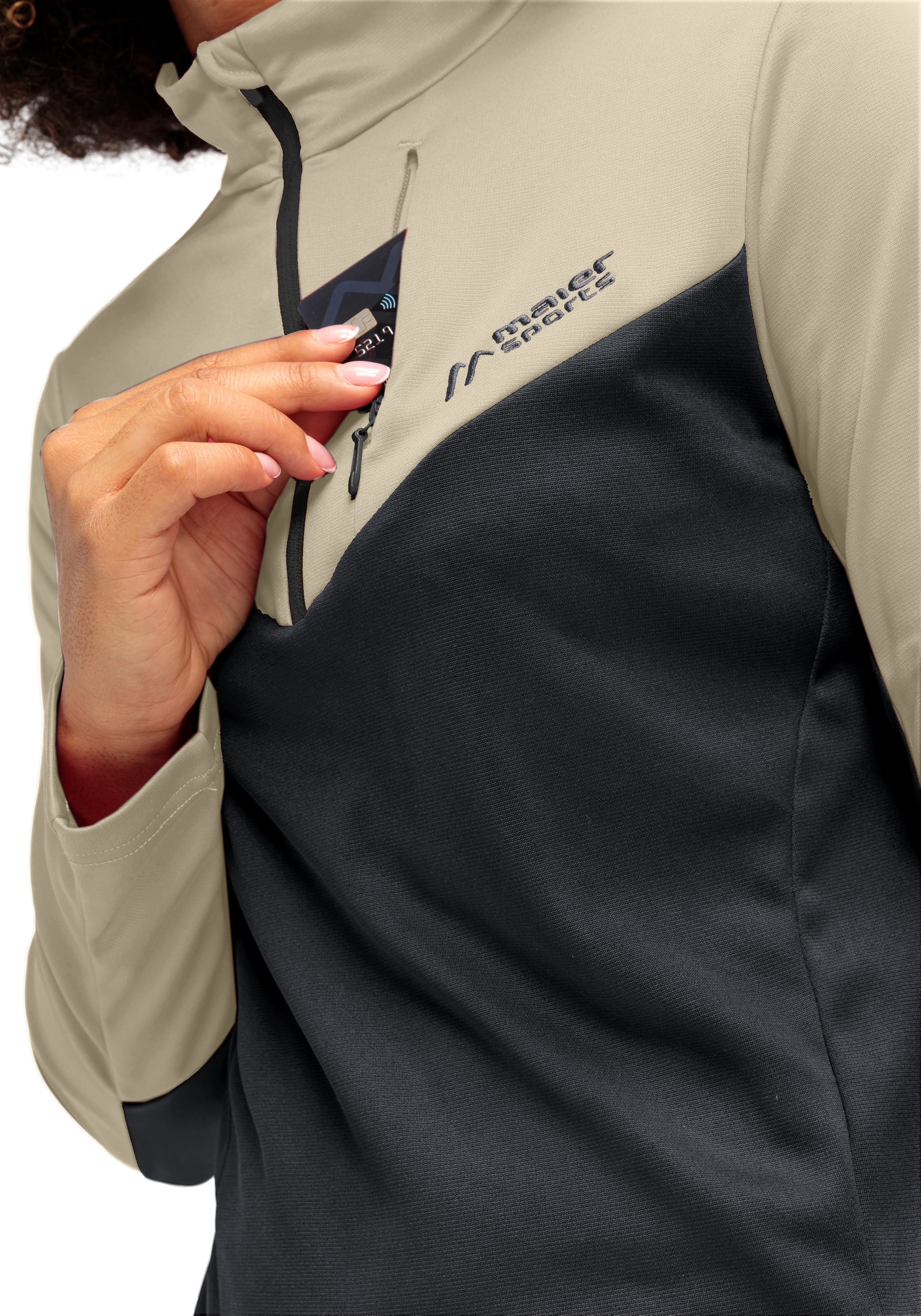 Maier Sports Rollkragenpullover »Evii« Damen Midlayer, warmes und schnelltrocknendes Fleece