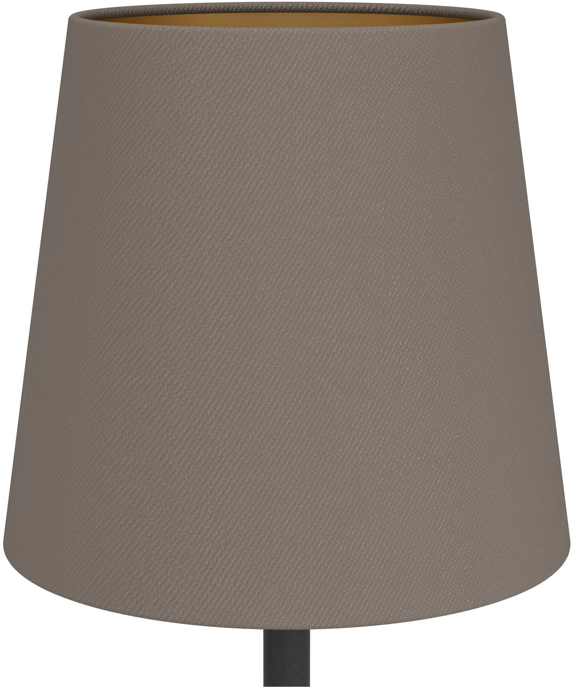 EGLO Tischleuchte »Fiorana Tischlampe, Nachttischlampe, Metall und Textil, E14, Lampe« E14 1 Stk. Tischleuchte - H53 x Ø15 cm - schwarz - 1X40W exkl.