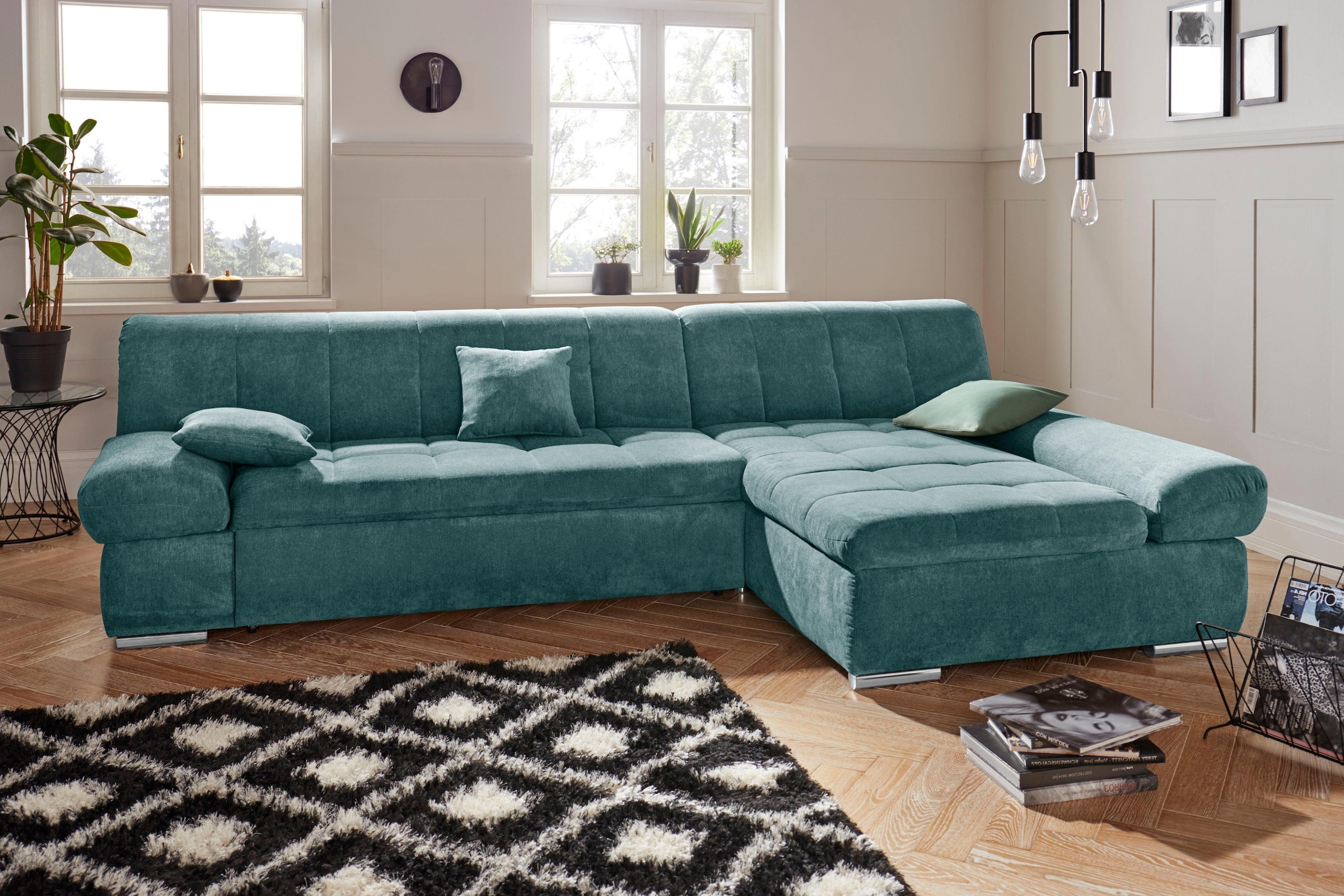 DOMO collection Ecksofa »Mona L-Form«, wahlweise mit Bettfunktion