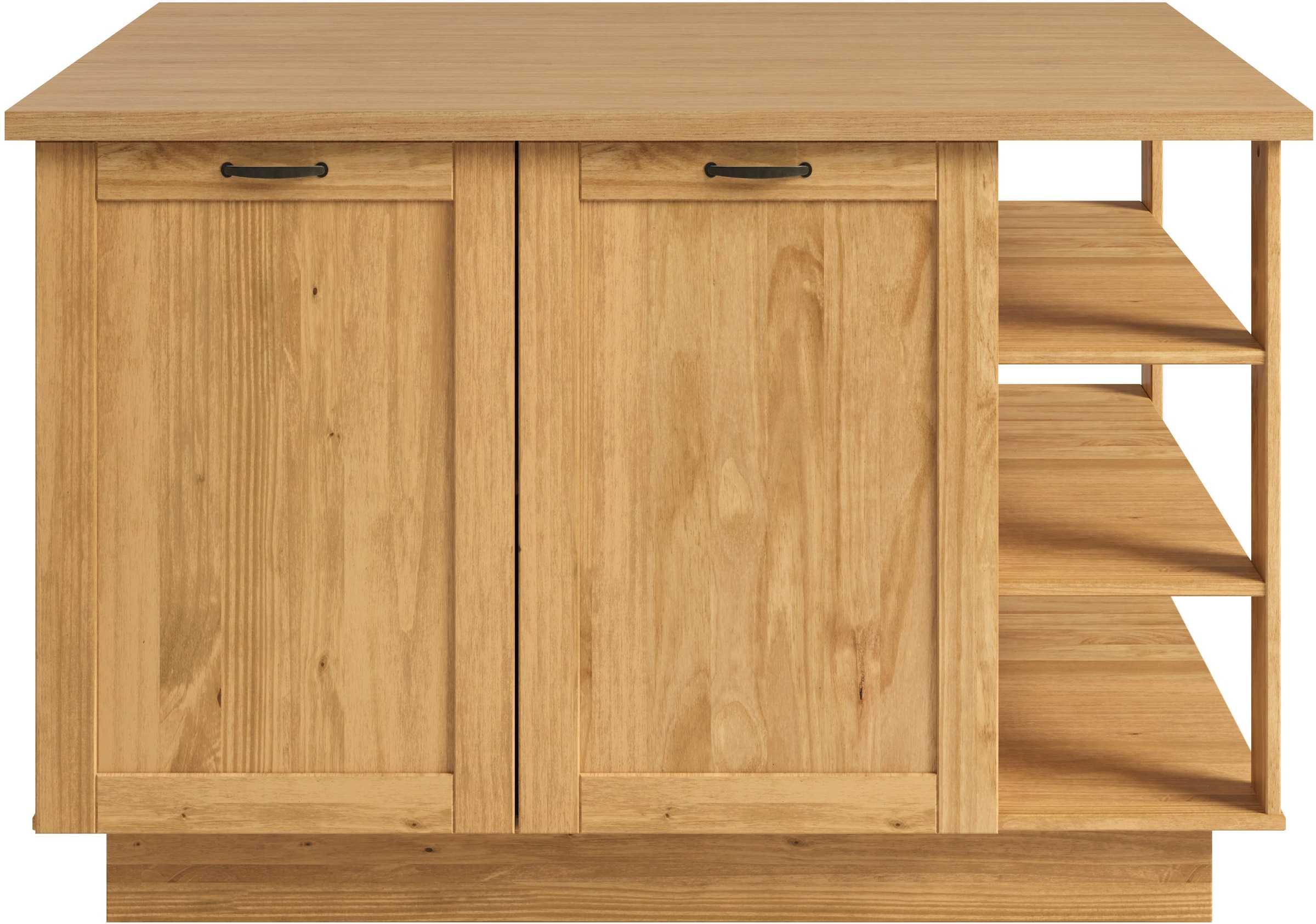 Home affaire Kücheninsel »Teramo« Breite 130 cm,4 Türen, 3 offene Fächer