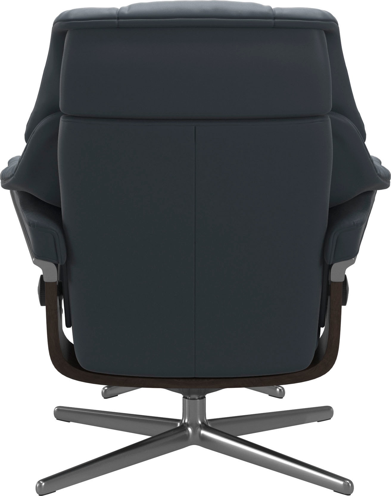Stressless® Relaxsessel »Reno«, (Set, Relaxsessel mit Hocker), mit Hocker, mit Cross Base, Größe S, M & L, Holzakzent Wenge