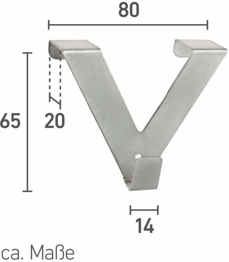 und Aufsetzen Gardinenhaken Life 2 »Riva«, V-Haken, Fenster- St.), zum Good auf Türrahmen (Packung,