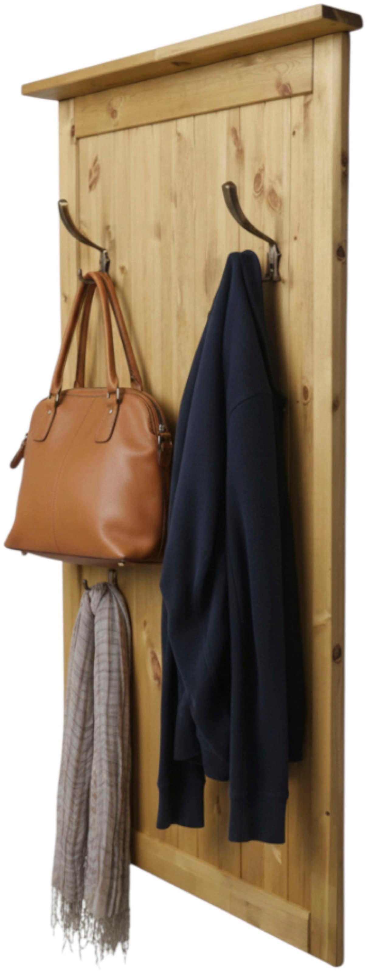 OTTO home Garderobenpaneel »Juventus« 1 Stk. tlg. aus massiver Kiefer, 4 Doppelhaken