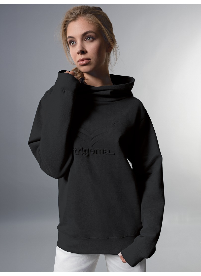 Trigema Kapuzensweatshirt »TRIGEMA Kapuzenpullover mit großem 3D-Motiv«
