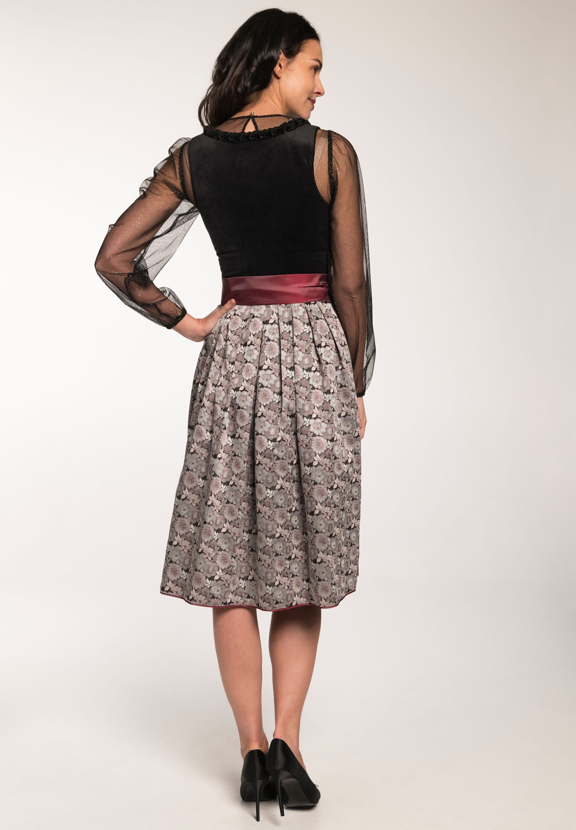 Spieth & Wensky Dirndl »Gloria« feines Samtoberteil