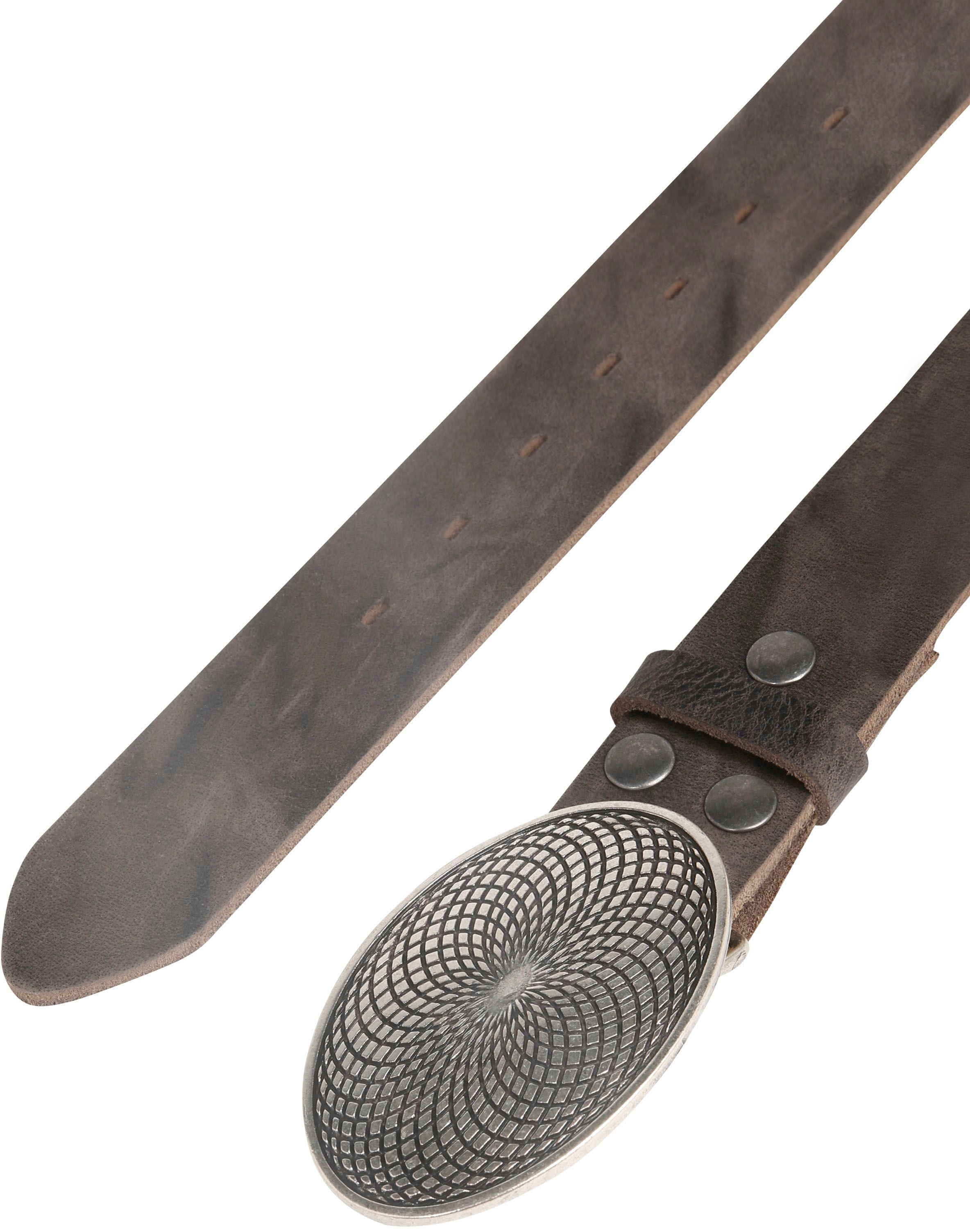 Rettungsring Gürtel Ledergürtel mit Koppelschließe im Antik-Look