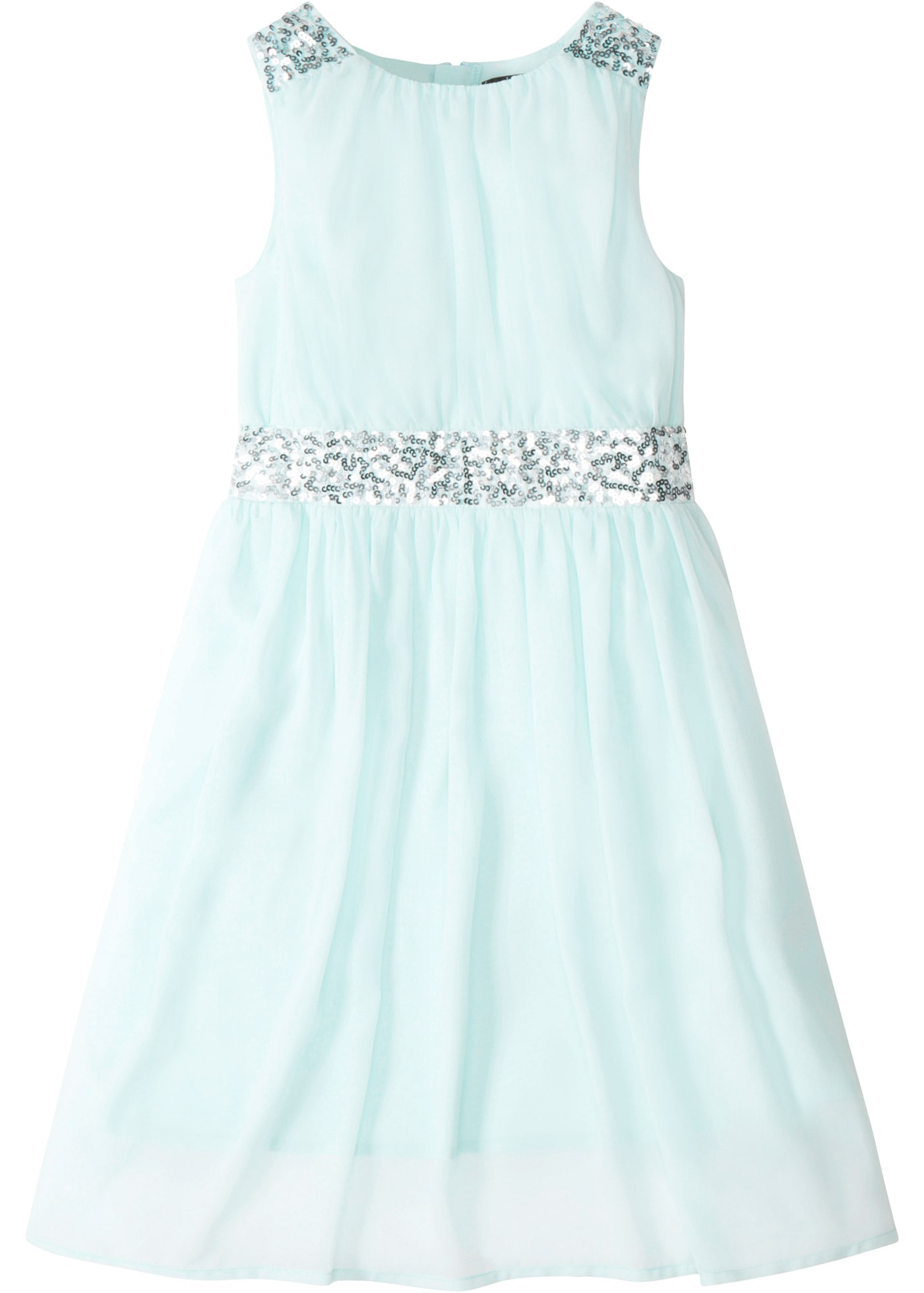 bonprix Chiffonkleid aus Chiffon, mit elastischem Bündchen, gefüttert
