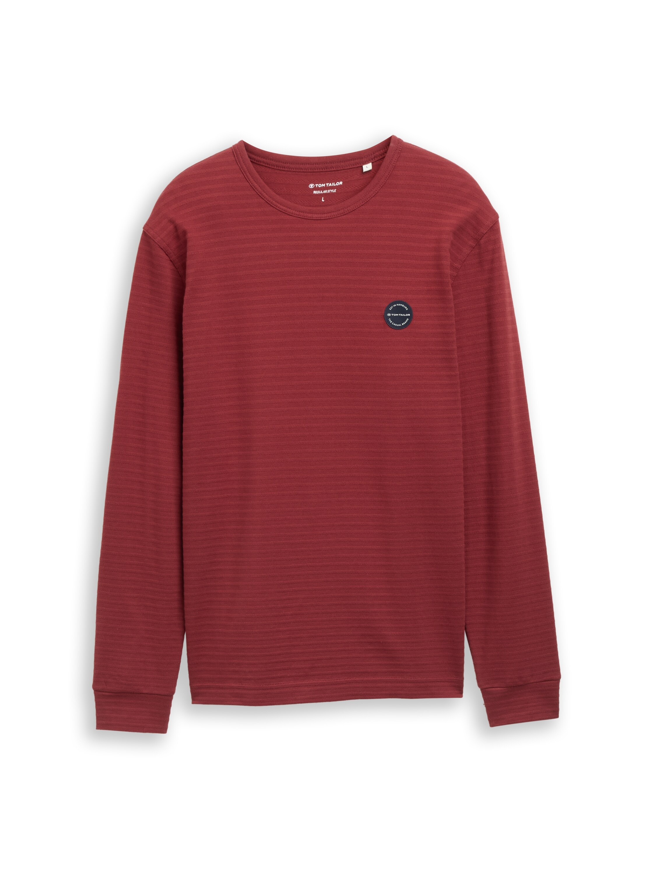TOM TAILOR Langarmshirt Rundhals / mit feinen Streifen