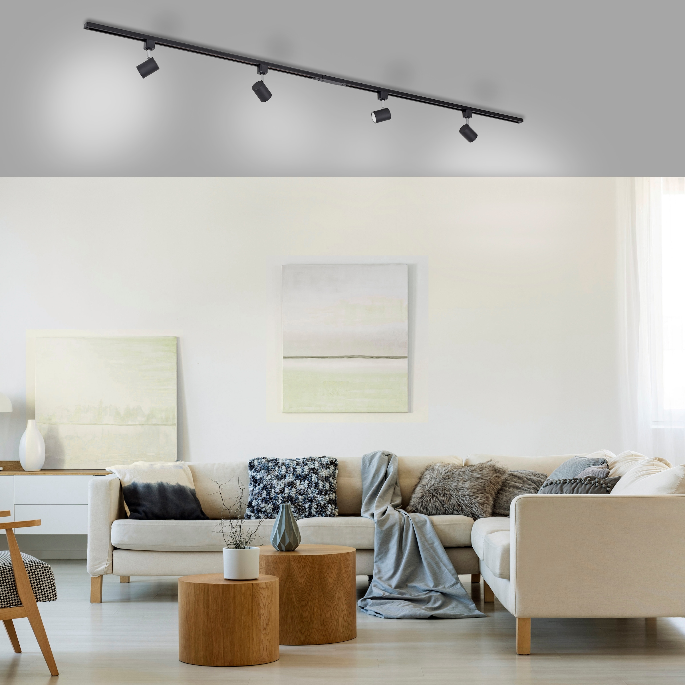 JUST LIGHT Deckenleuchte »TARIK«, 4 flammig, Leuchtmittel GU10 | LED wechselbar, LED