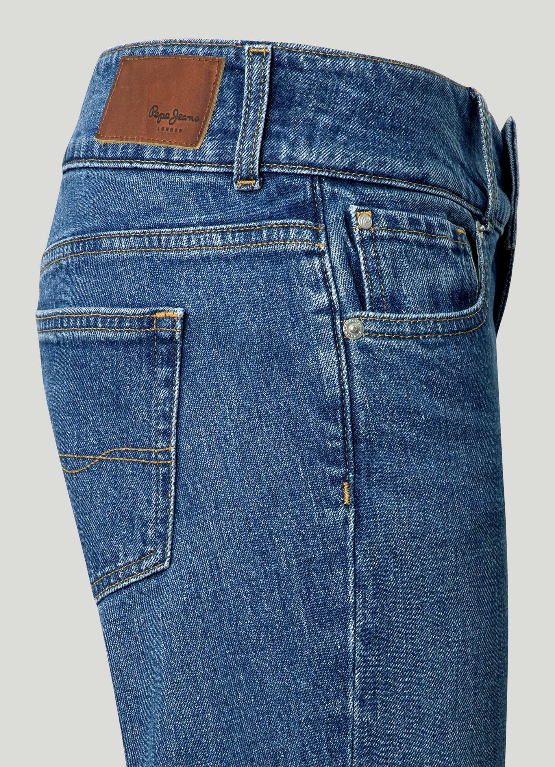 Pepe Jeans Gerade Jeans »STRAIGHT JEANS LW«, mit doppeltem Knopfverschluss