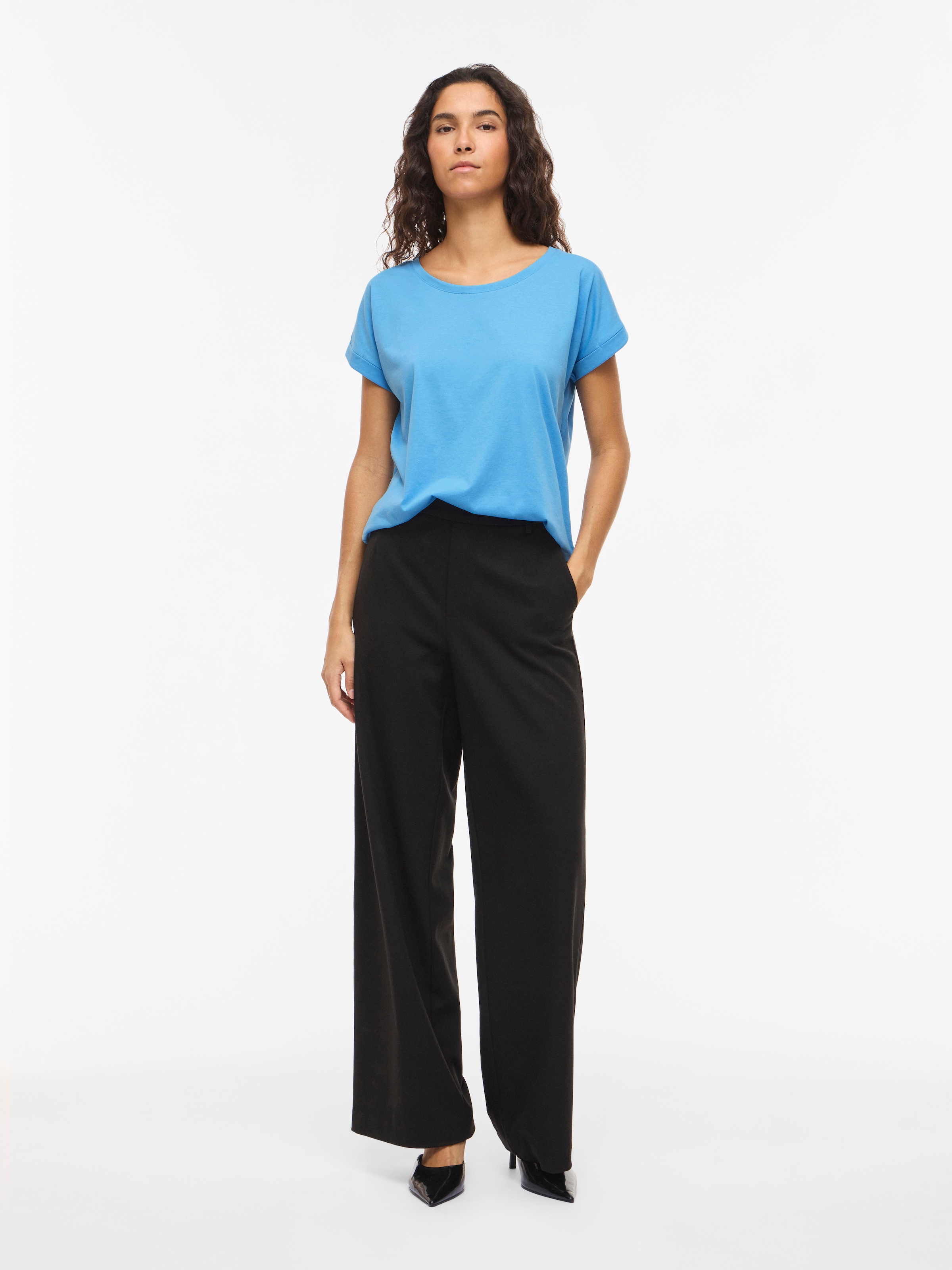 Vila Rundhalsshirt »VIDREAMERS NEW PURE T-SHIRT/SU-NOOS« Baumwollmischung, regular fit