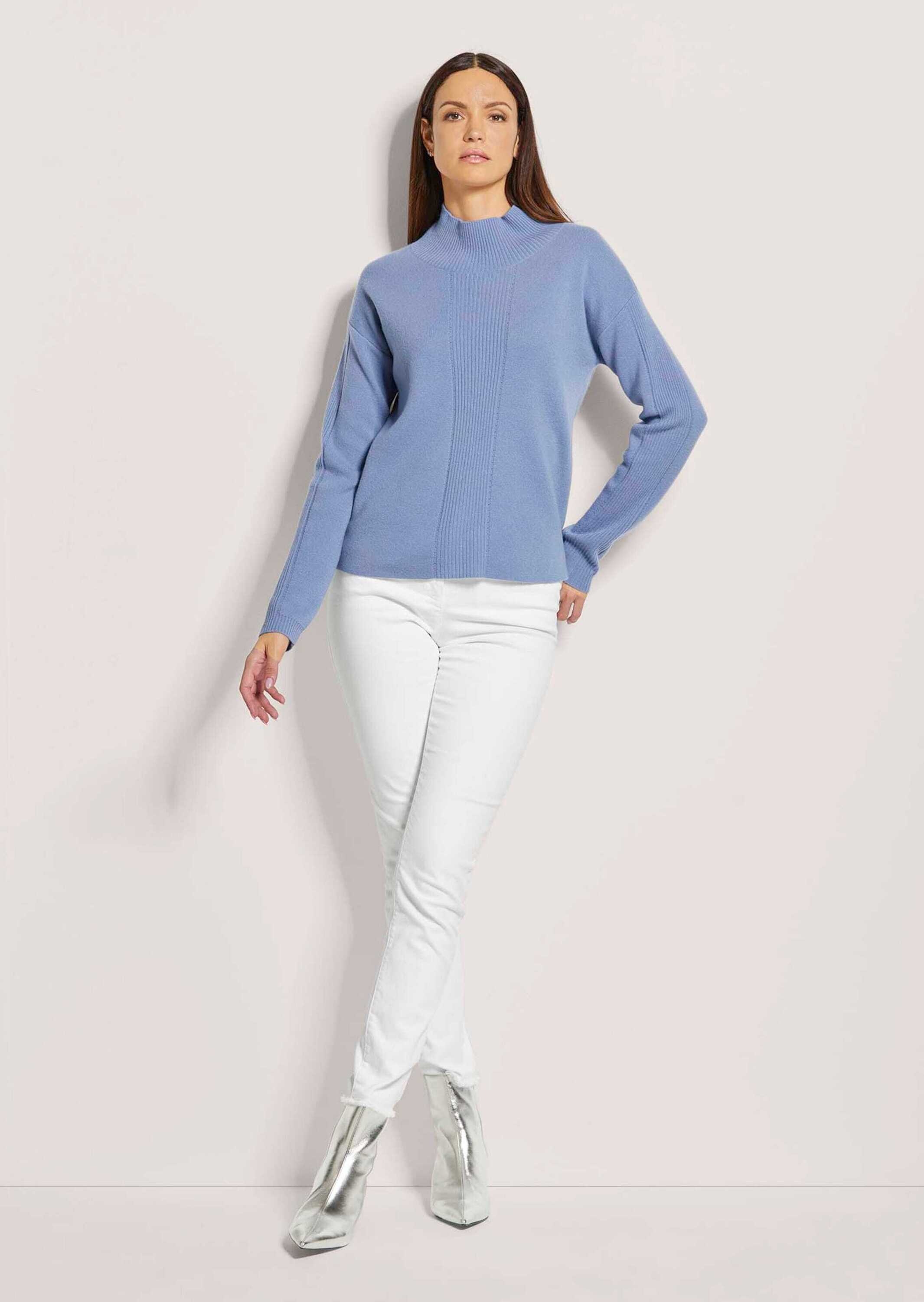 MADELEINE Longpullover »Strickpullover Kaschmir-Pullover mit Pointelle-Muster«