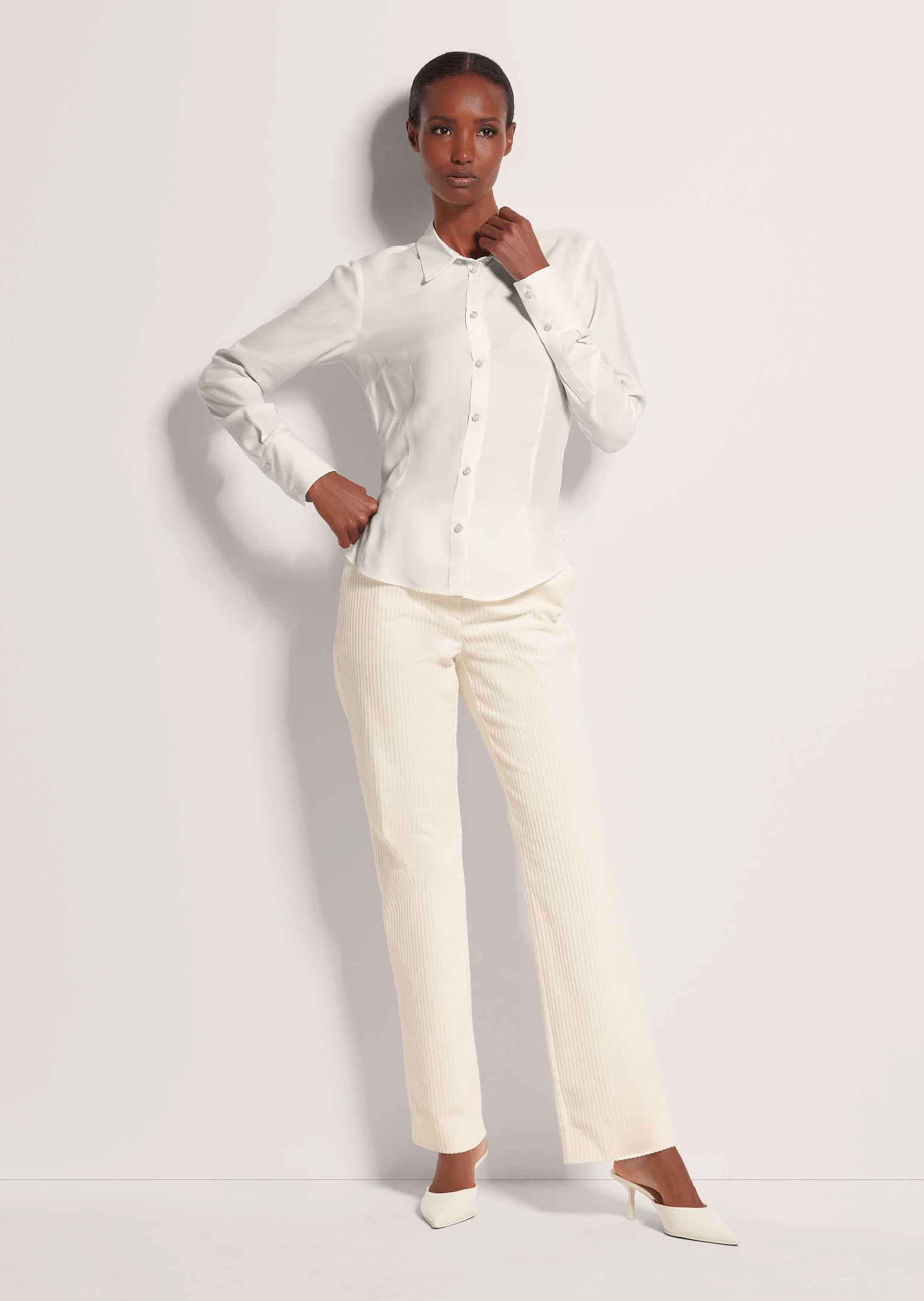 MADELEINE Hemdbluse »Hemdbluse Elegante Viskosebluse mit Hemdkragen«