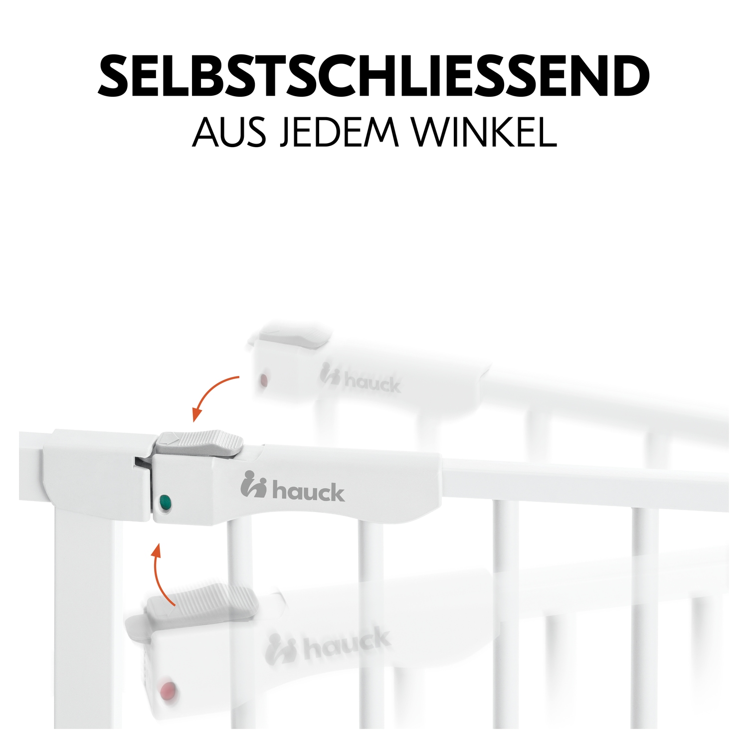 Hauck Türschutzgitter »Clear Step Autoclose 2 Set inklusive Verlängerung 9 cm, White«, auch als Treppenschutzgitter verwendbar; 84-89 cm; flacher Durchgang