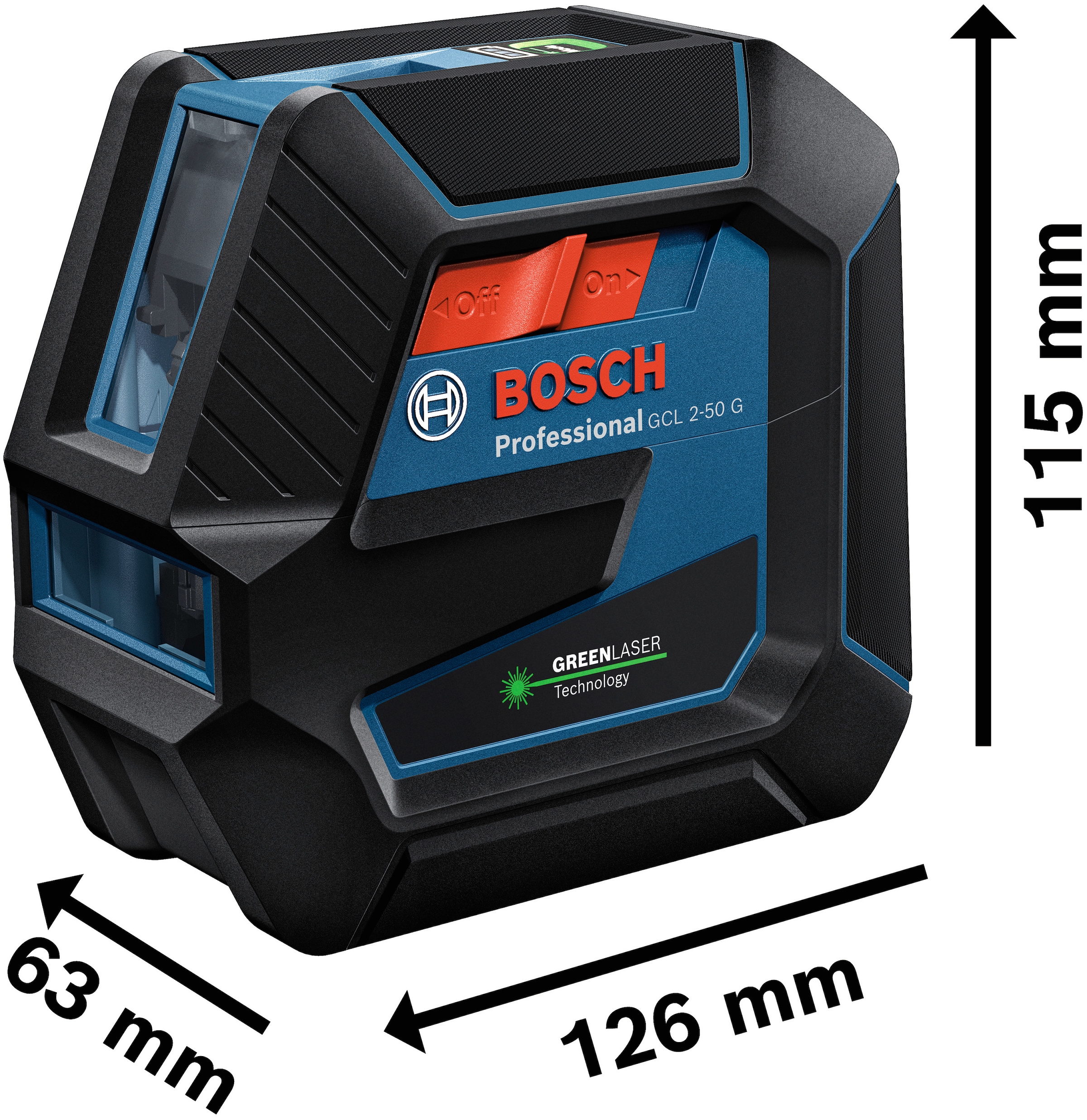 Bosch Professional Punkt- und Linienlaser »GCL 2-50 G Professional Baustativ-Set«, (Set), Staub- und Spritzwasserschutz IP64, für Laser-Empfänger LR 7