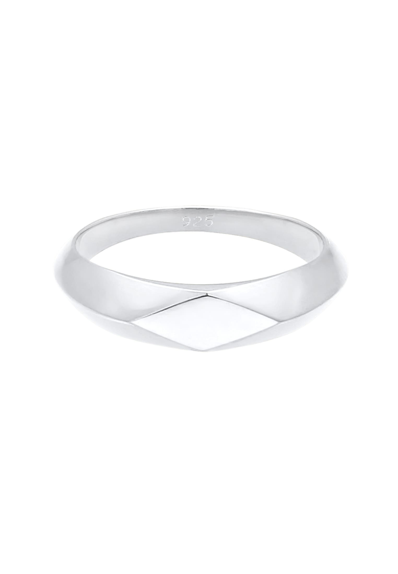 Elli Siegelring »Ring Kleiner Siegelring Raute Pinky Ring 925 Silber«