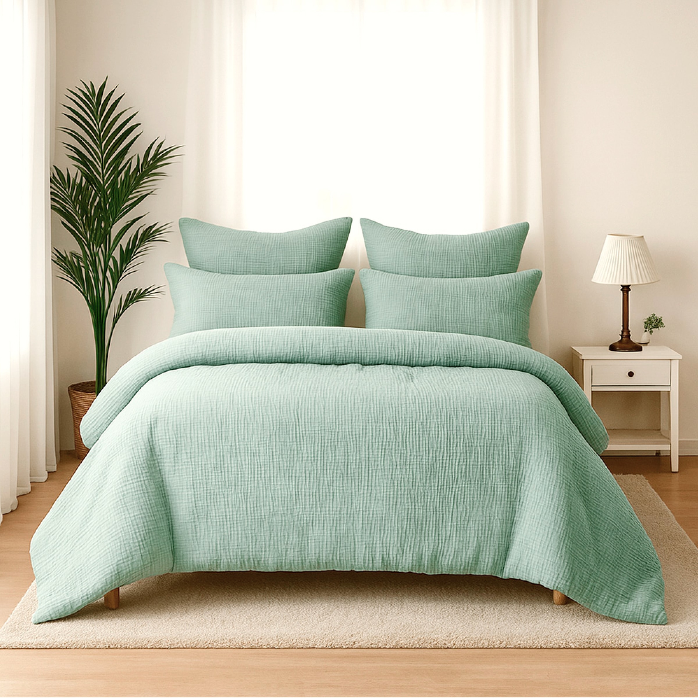 Wolkenfeld Kissenbezug »Wolkenfeld Musselin Kissenbezug 40x80 - 80x80 cm mit Reißverschluss« aus 100% Baumwolle – Weich, Atmungsaktiv & Hautfreundlich