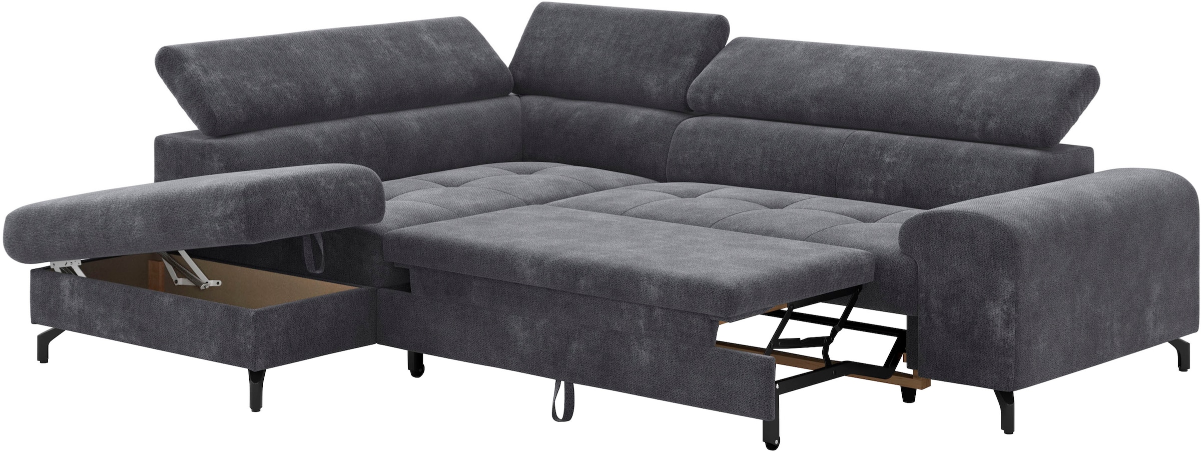 COTTA Ecksofa »Aura L-Form«, mit Schlaffunktion, Bettkasten und Kopfteilverstellung