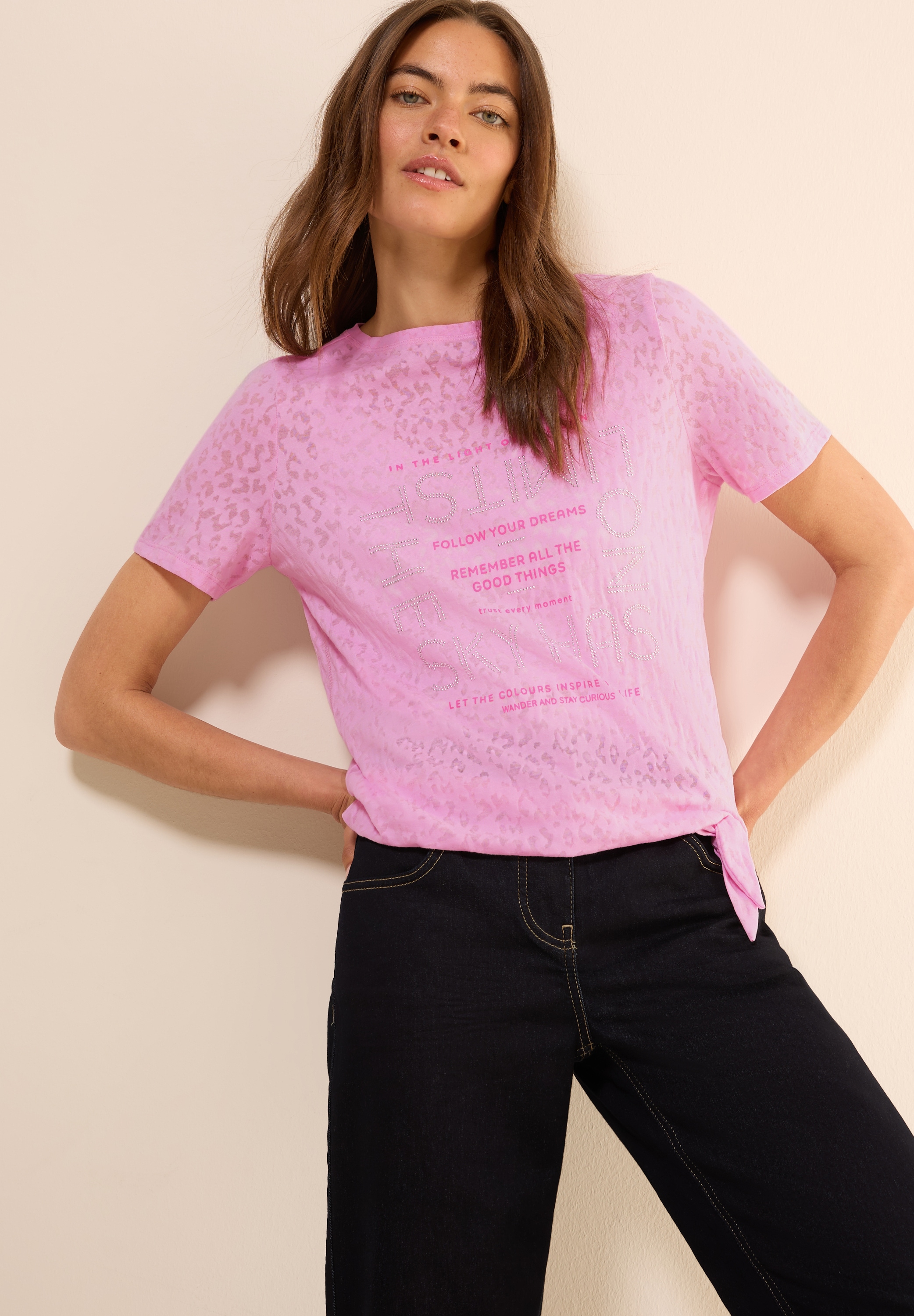 Cecil T-Shirt, mit Schmucksteinen