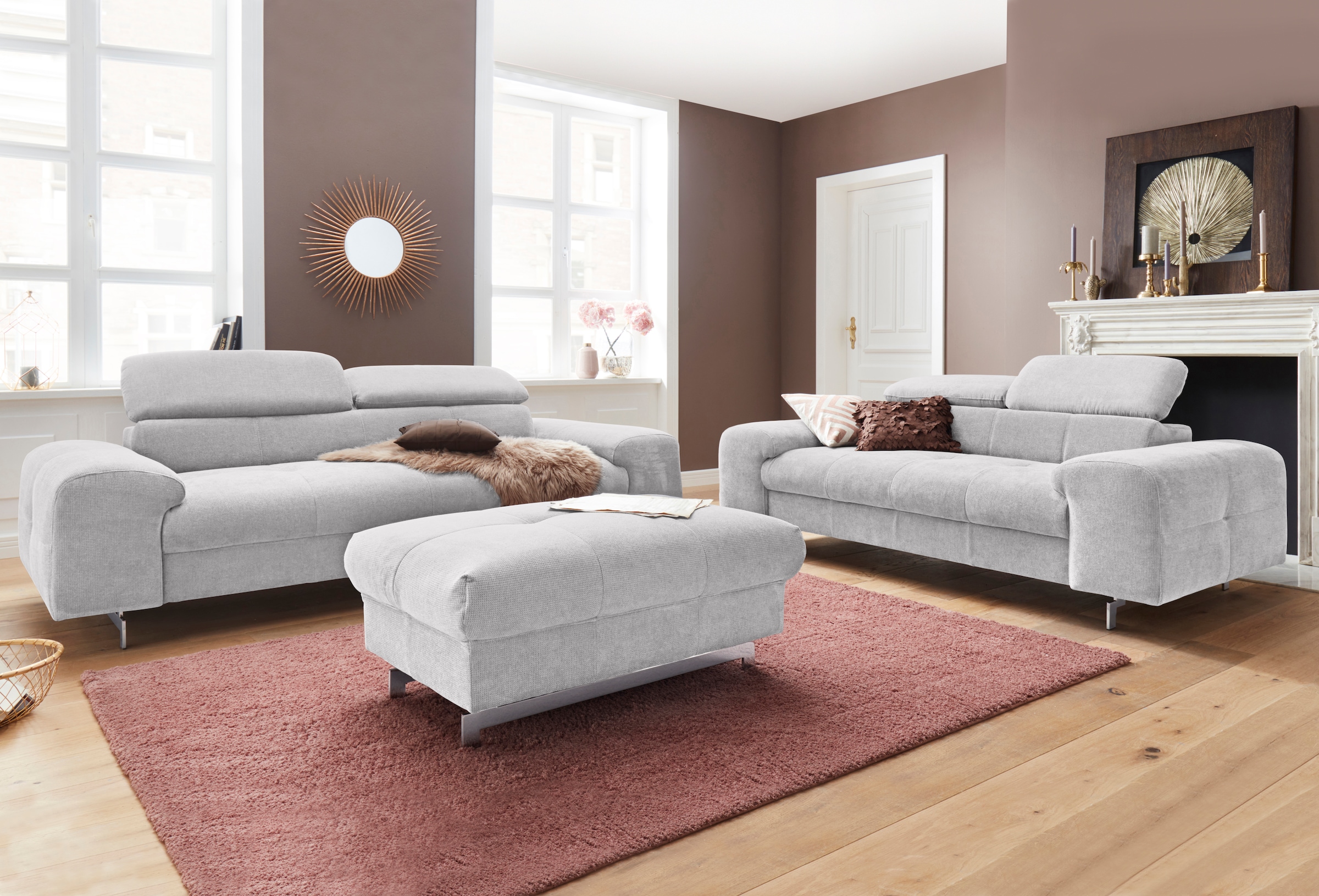 COTTA 3-Sitzer »Chef« mit Kopfteilverstellung