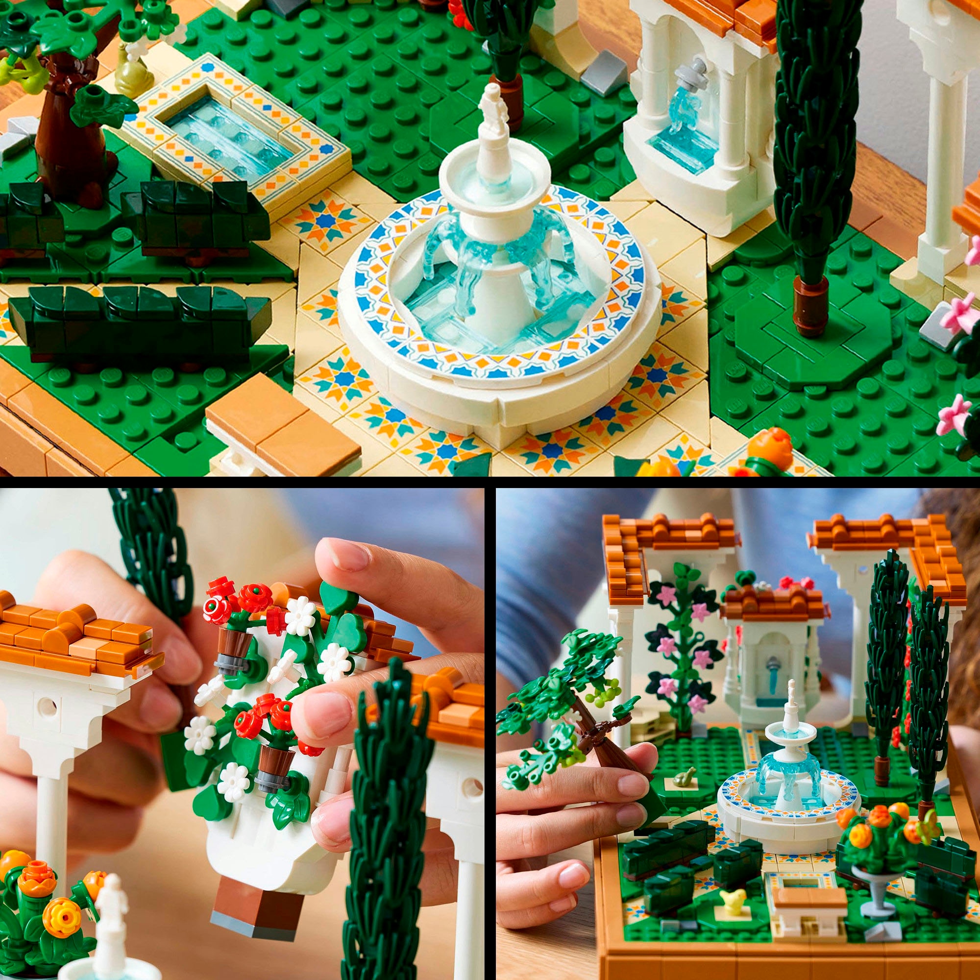 LEGO® Konstruktionsspielsteine »Springbrunnengarten (10359), LEGO Icons«, (1302 St.), Made in Europe