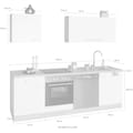 OPTIFIT Küchenzeile »Leer«, 240 cm breit, inkl. Elektrogeräte der Marke HANSEATIC