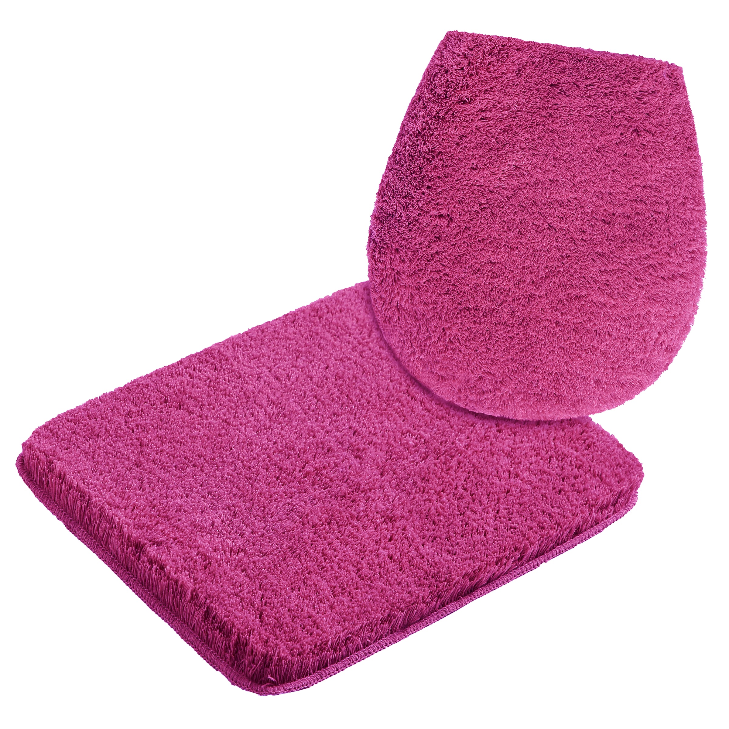 my home Badematte »Merida, Badvorleger, Badezimmer Teppich«, rutschhemmend beschichtet, fußbodenheizungsgeeignet-schnell trocknend-strapazierfähig, Badteppich, Uni Farben, rechteckig, rund & als 2-tlg. Set erhältlich