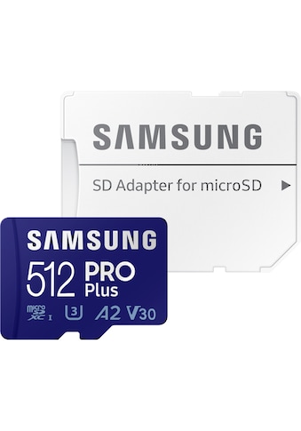 Samsung Speicherkarte »PRO Plus 512GB microSDXC Full HD & 4K UHD inkl. SD-Adapter«,... kaufen
