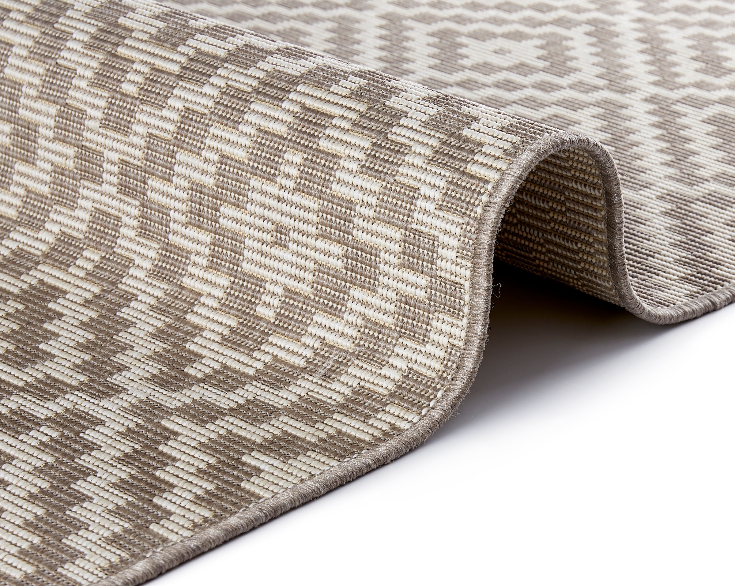 HANSE Home Teppich »Breeze«, rechteckig, 8 mm Höhe, In-& Outdoor, Wetterfest, Balkon, Garten, Wohnzimmer, Rauten
