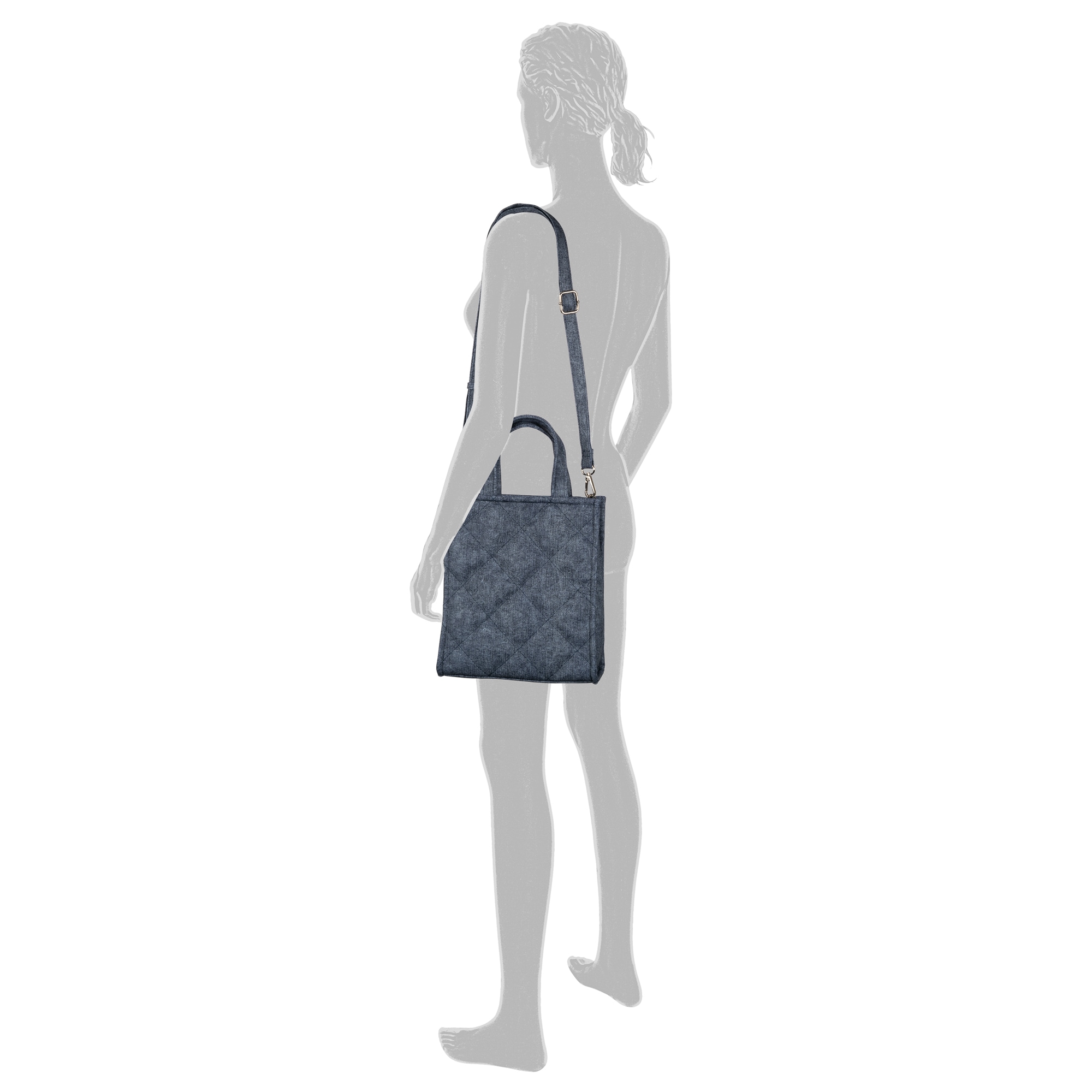 TOM TAILOR Denim Shopper »Wanessa«, aus Lederimitat in Denim Optik