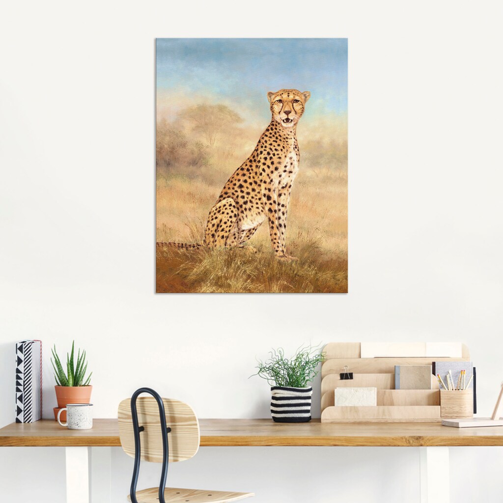 Artland Wandbild »Gepard Savanne«, Wildtiere, (1 St.)