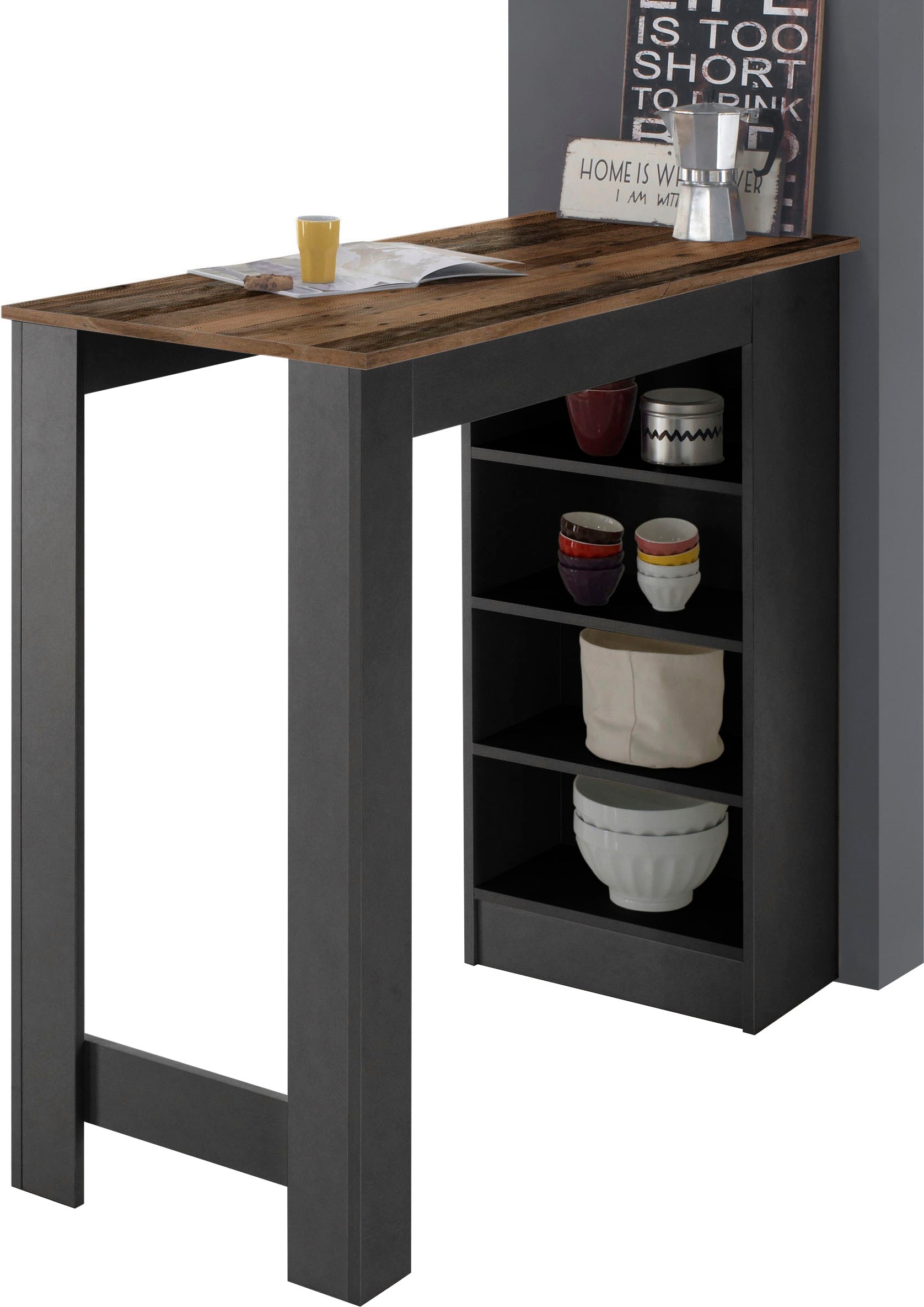 Stolkom Bartisch »Mojito, TOPSELLER!« Bartisch, Tisch, OTTOs Choice,  Bartisch mit Regal beidseitig montierbar