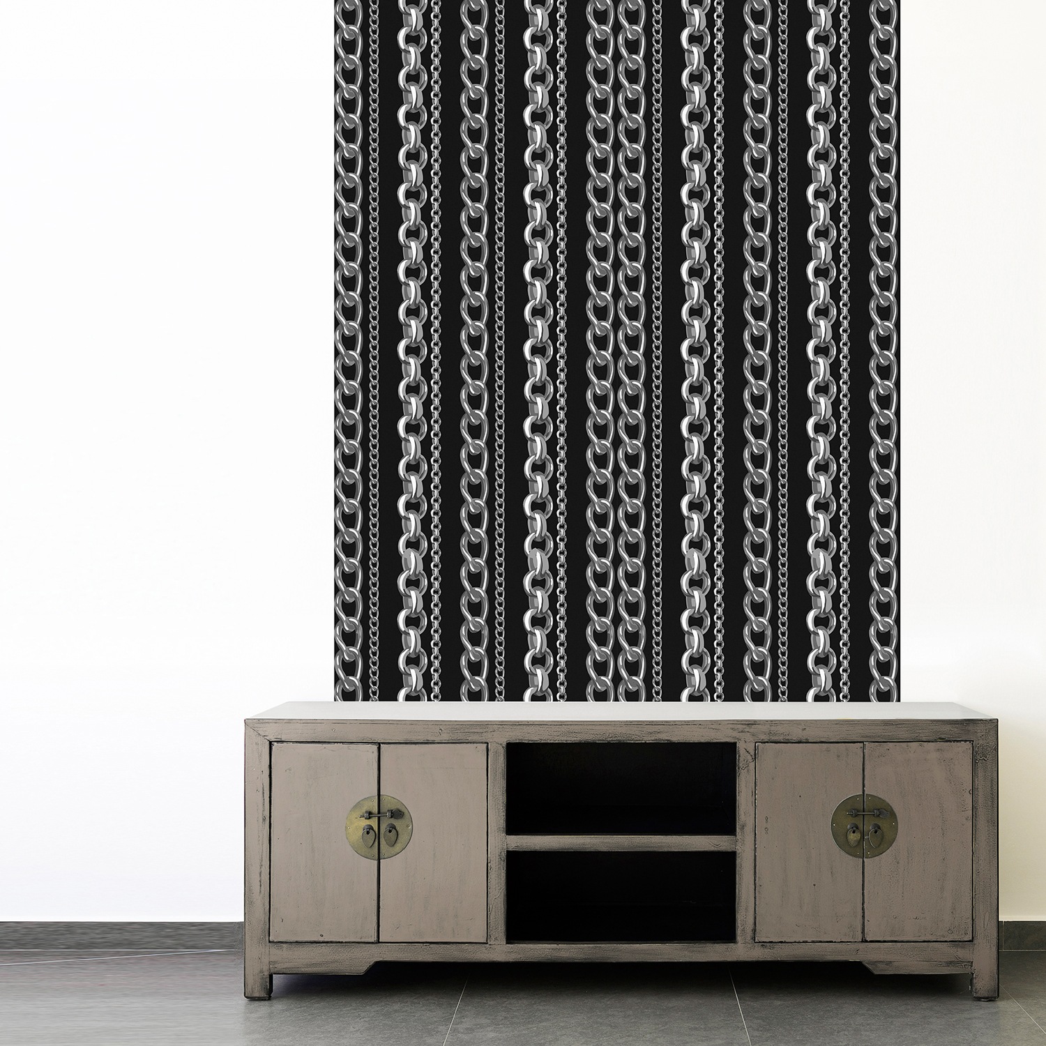queence Vinyltapete »Melanie« Streifen glatt 90x250cm, selbstklebend, kinderleichte Anbringung, , Sticker