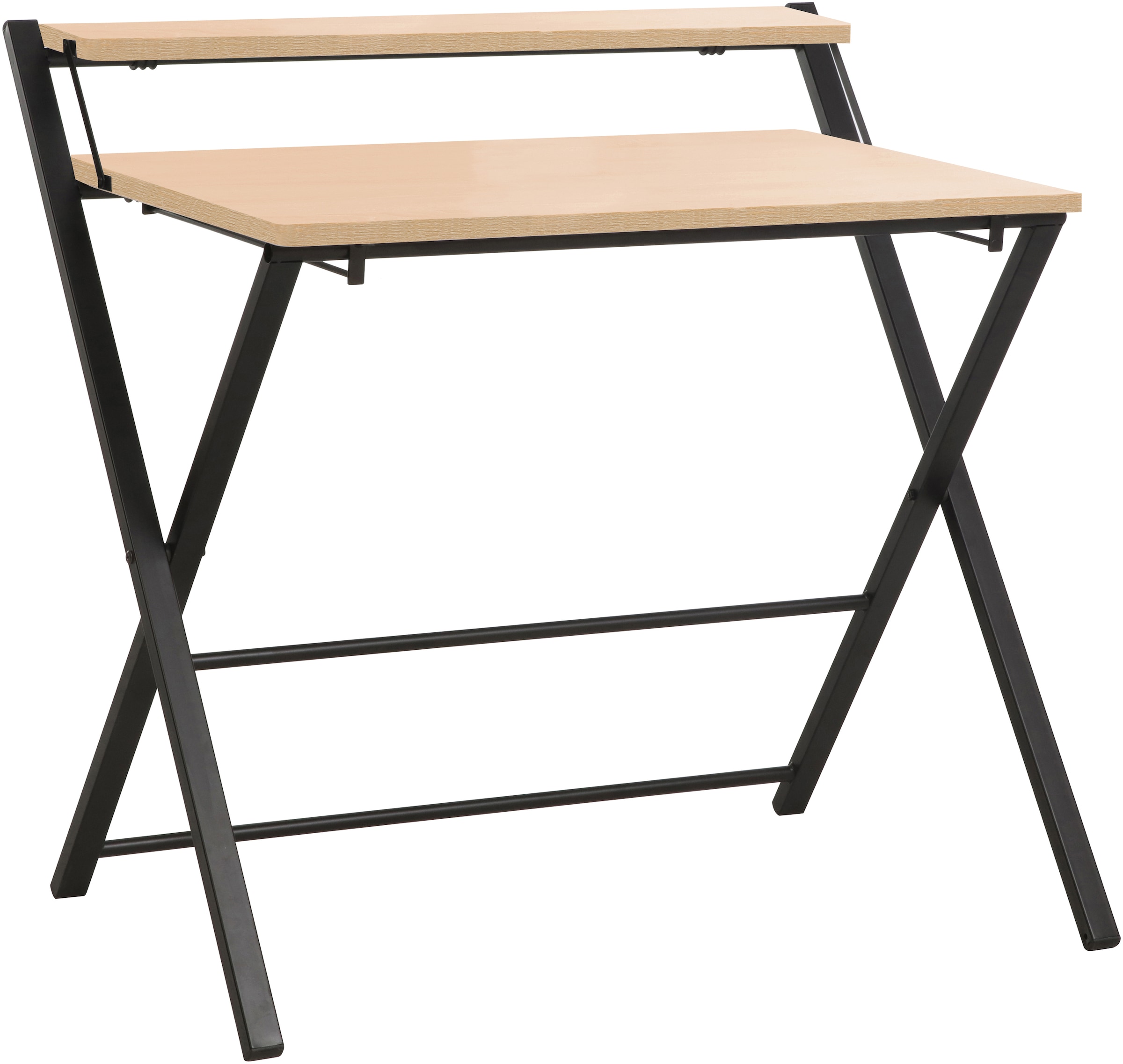 INOSIGN Computertisch »SULBY, Laptoptisch, Schreibtisch, mit Ablage,«, Metallgestell, zusammenklappbar, platzsparend, max. 86,5x82,5 cm