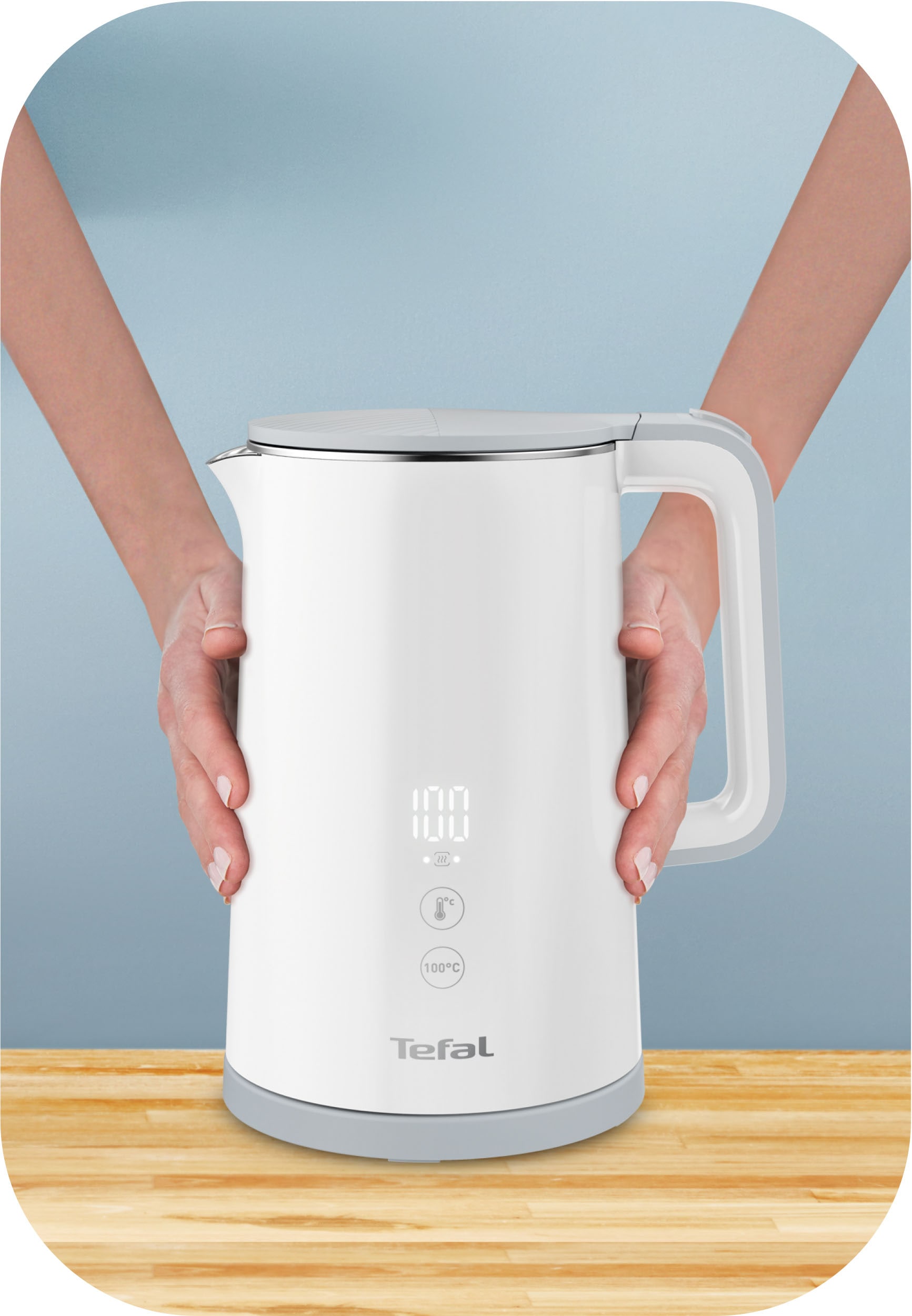 Tefal Wasserkocher »KO6931«, 1,5 l, 1800 W, 5 Temperaturstufen; Warmhaltefunktion; 360° drehbar; Live-Temperatur