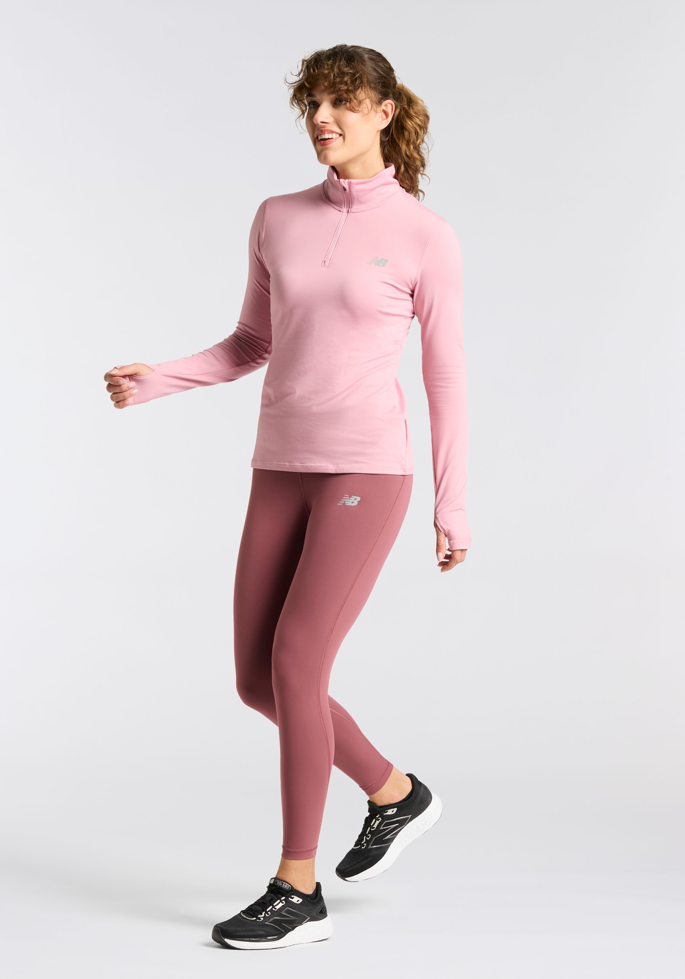 New Balance Laufshirt »SPORT ESSENTIALS SPACE DYE 1/4 ZIP«, 1 tlg.
