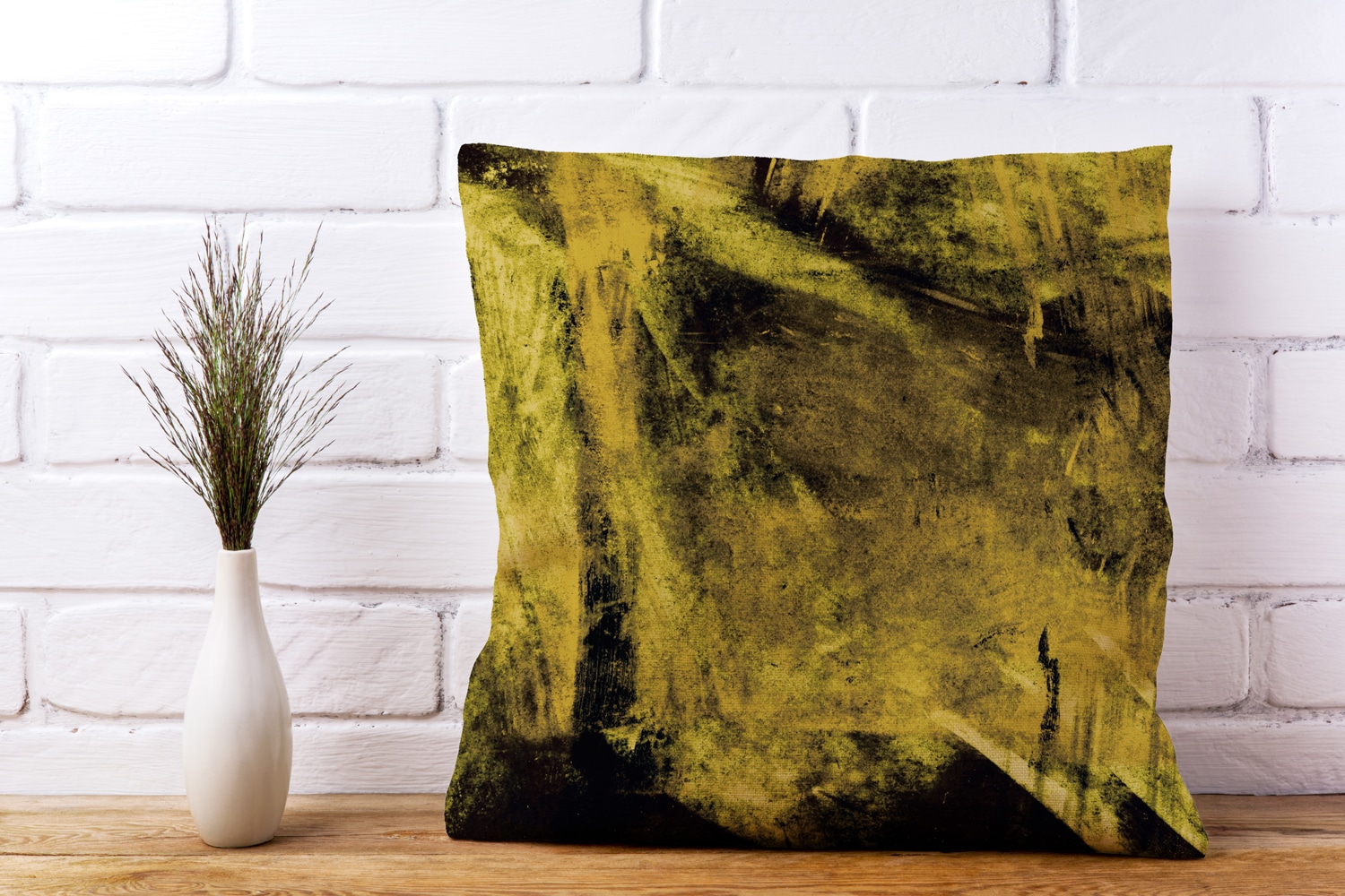 queence Dekokissen »Abstrakt goldfarben«, Beidseitig bedruckte Kissenhülle, Kissen 40x40cm, inkl. Reißverschluss