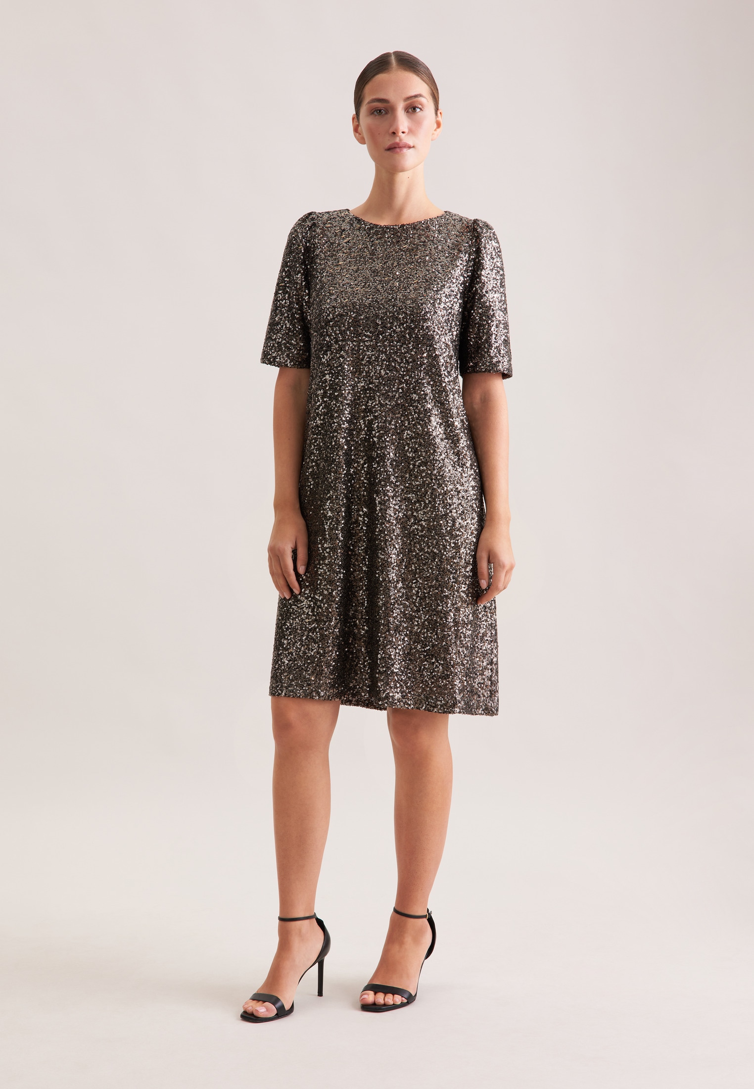 seidensticker Sommerkleid 1/2 Rundhals Pailletten