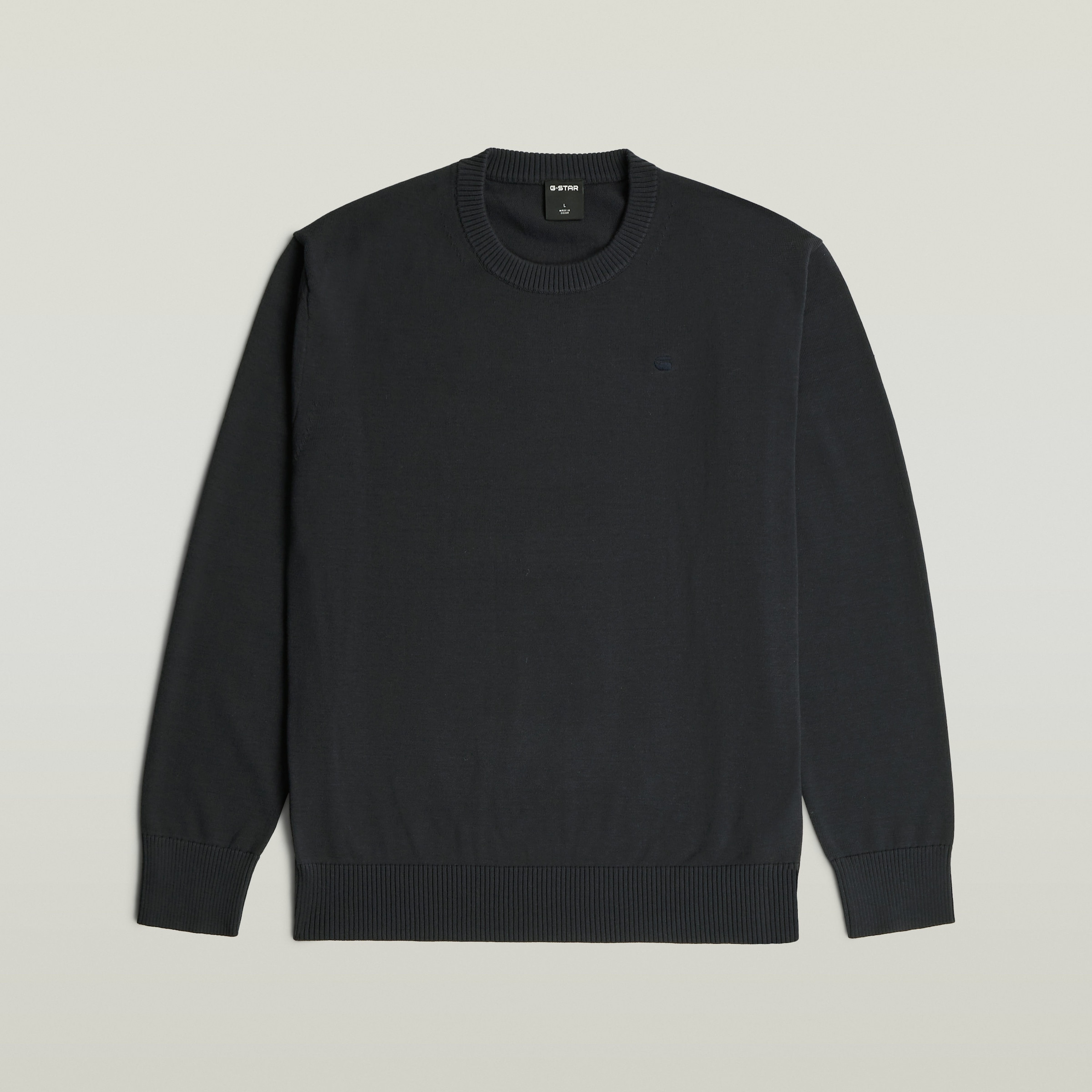 G-STAR Strickpullover »Core refined r knit« mit gerippten Abschlüssen, Baumwollmix